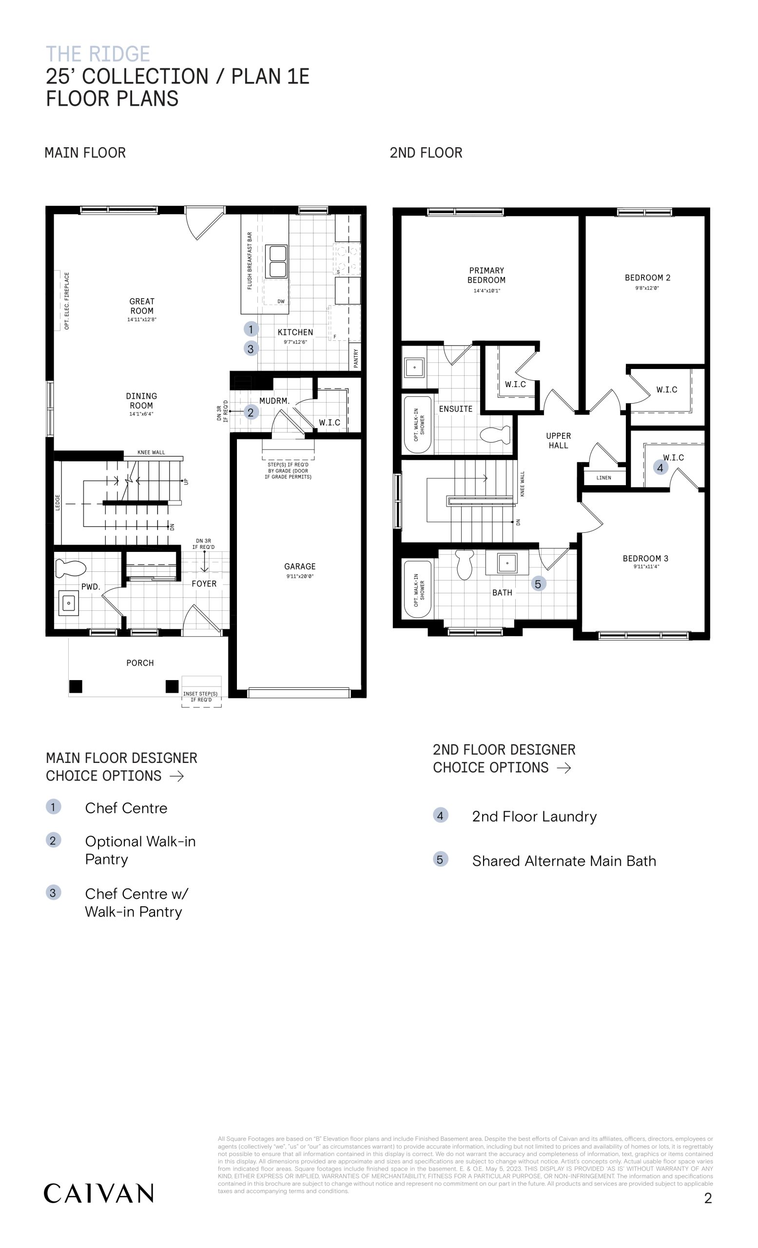 25' Collection / Plan 1E - Main Floor floor plan