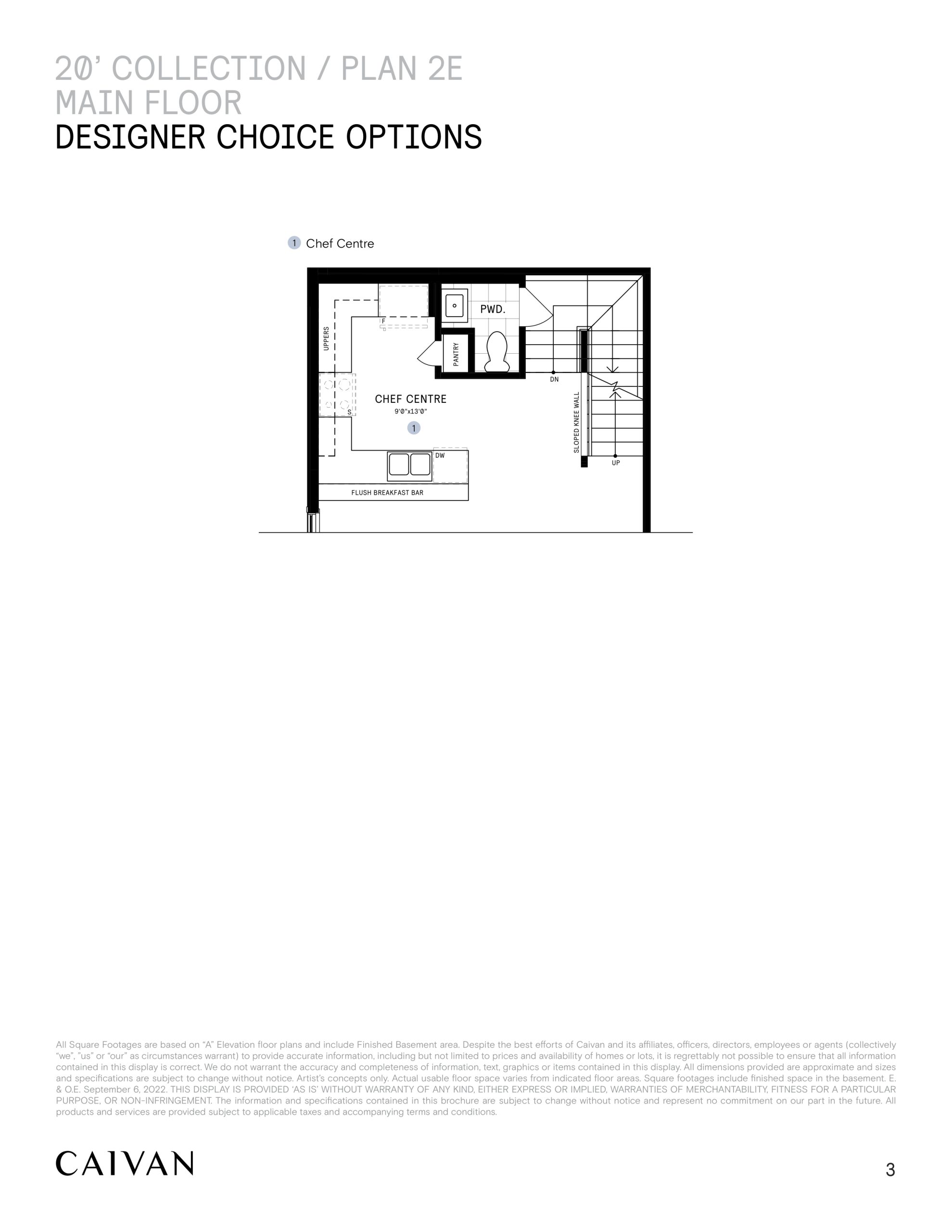20' Collection / Plan 2E - Main Floor Option floor plan