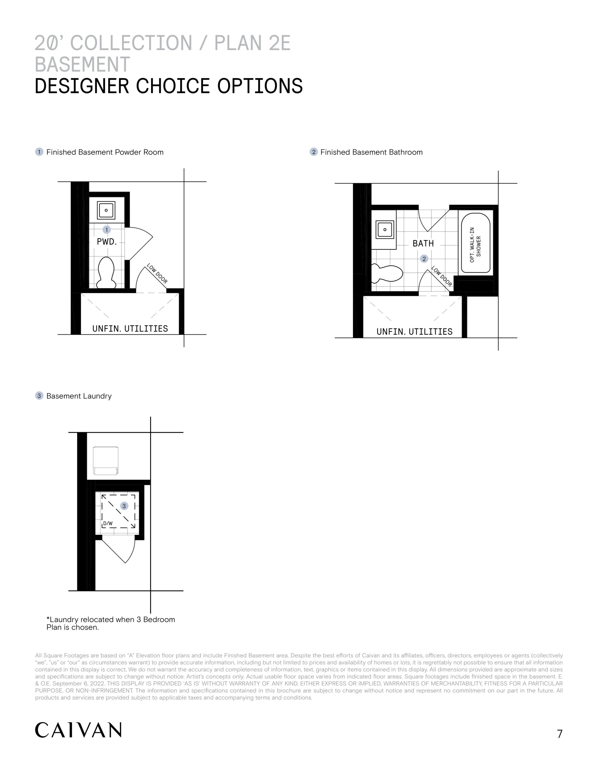 20' Collection / Plan 2E - Basement Option floor plan