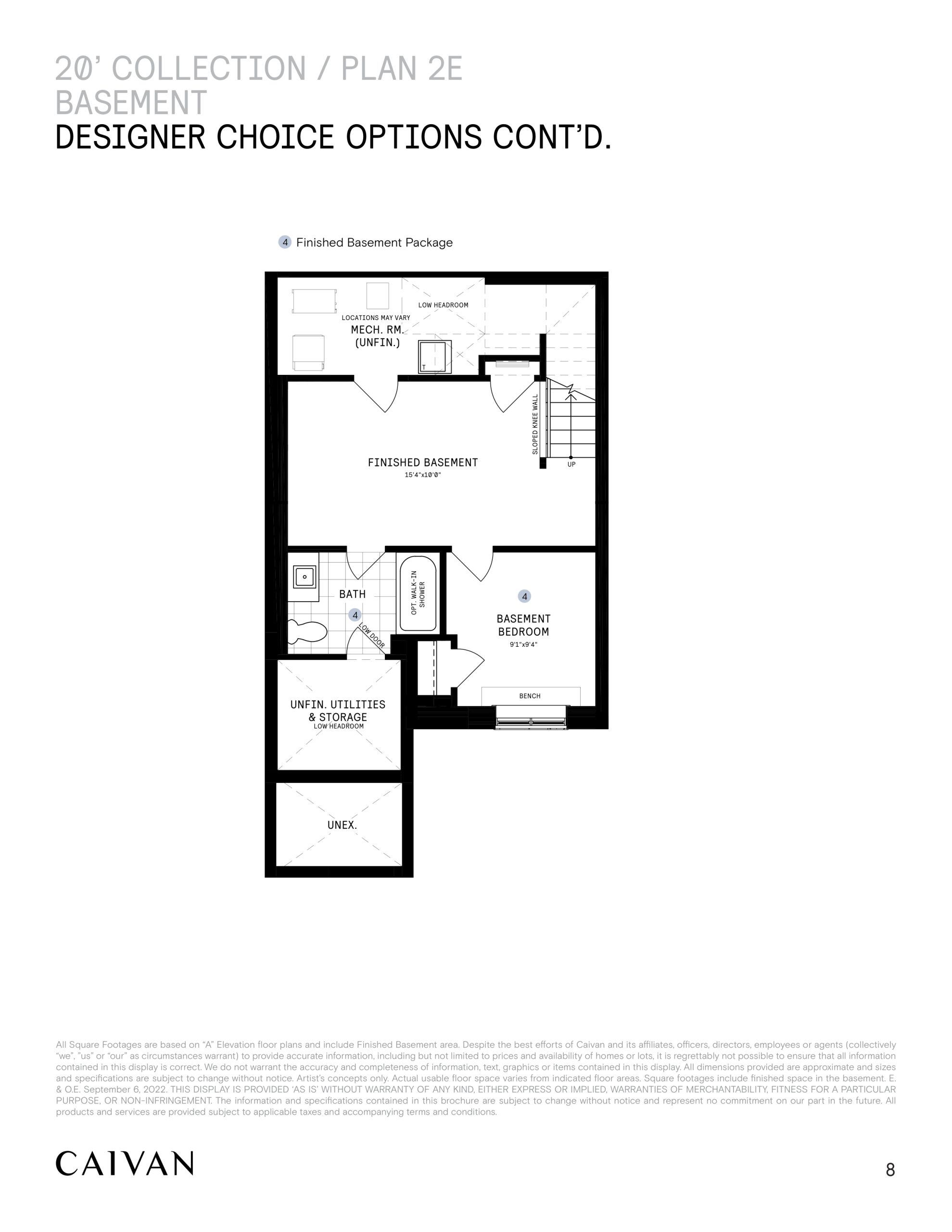 20' Collection / Plan 2E - Basement Option 2 floor plan