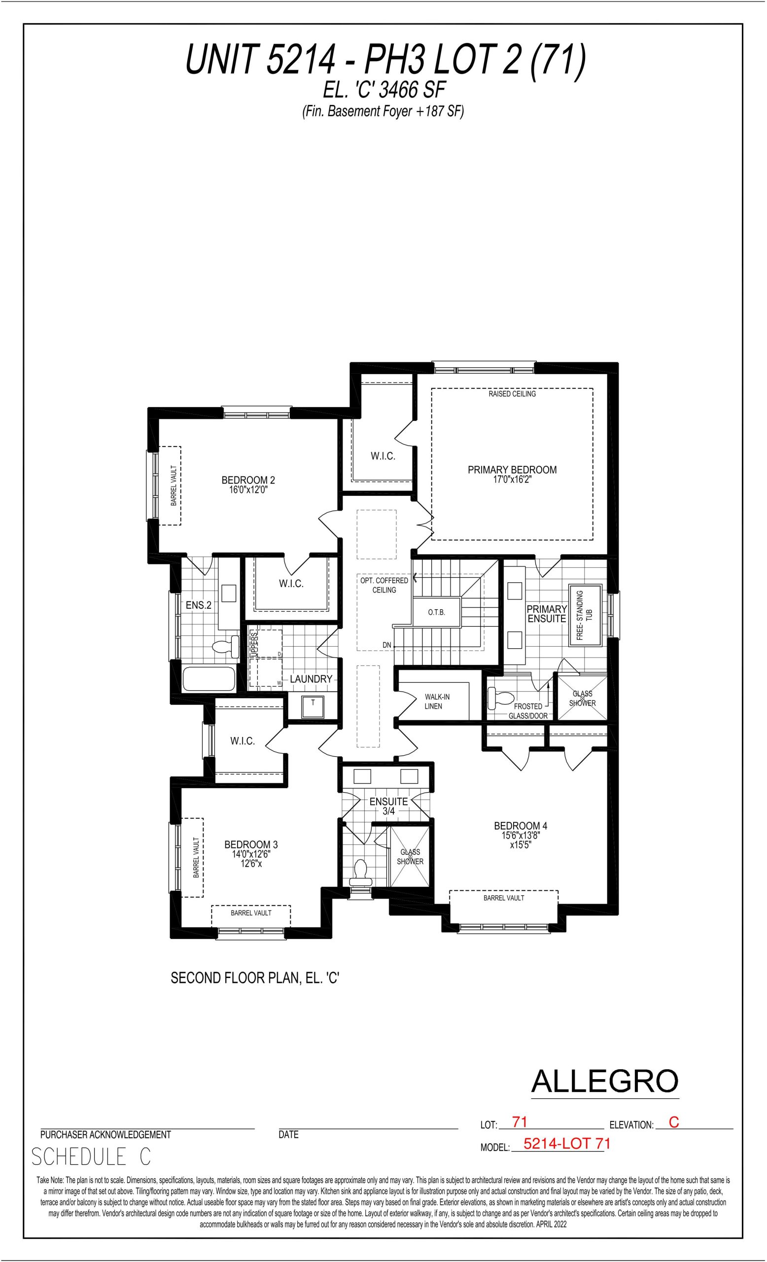 Unit 5214 - PH3 Lot 2 (2nd Floor) floor plan