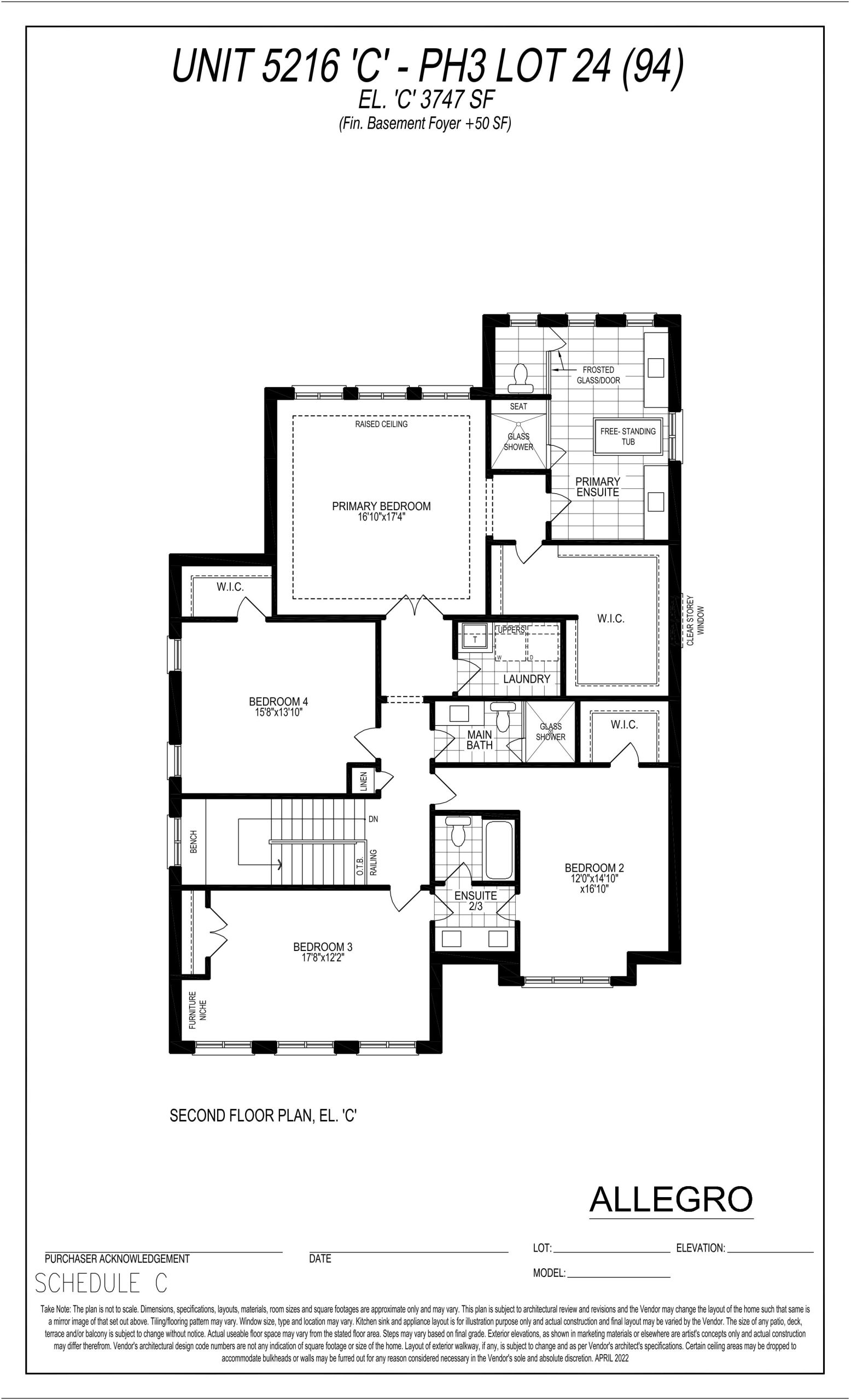 Unit 5216 C - PH3 Lot 24 (2nd Floor) floor plan