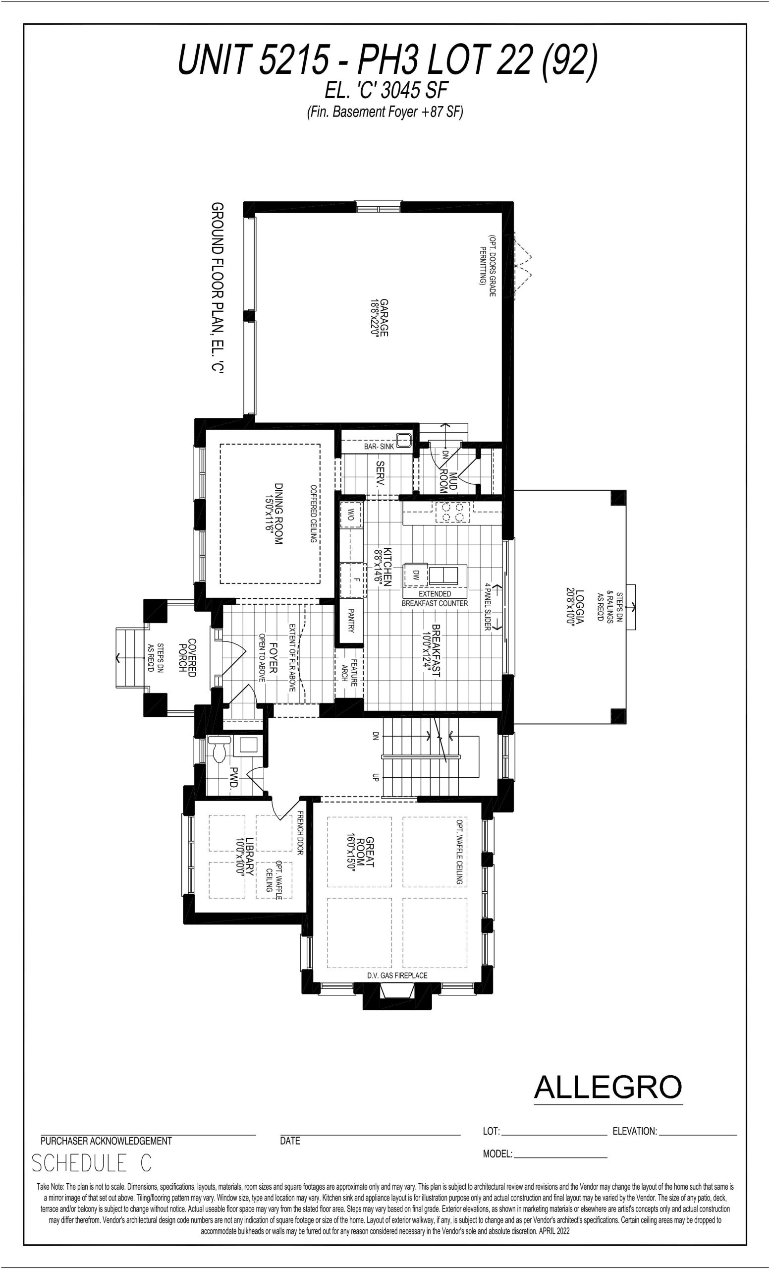 Unit 5215 - PH3 Lot 22 (Ground Floor) floor plan