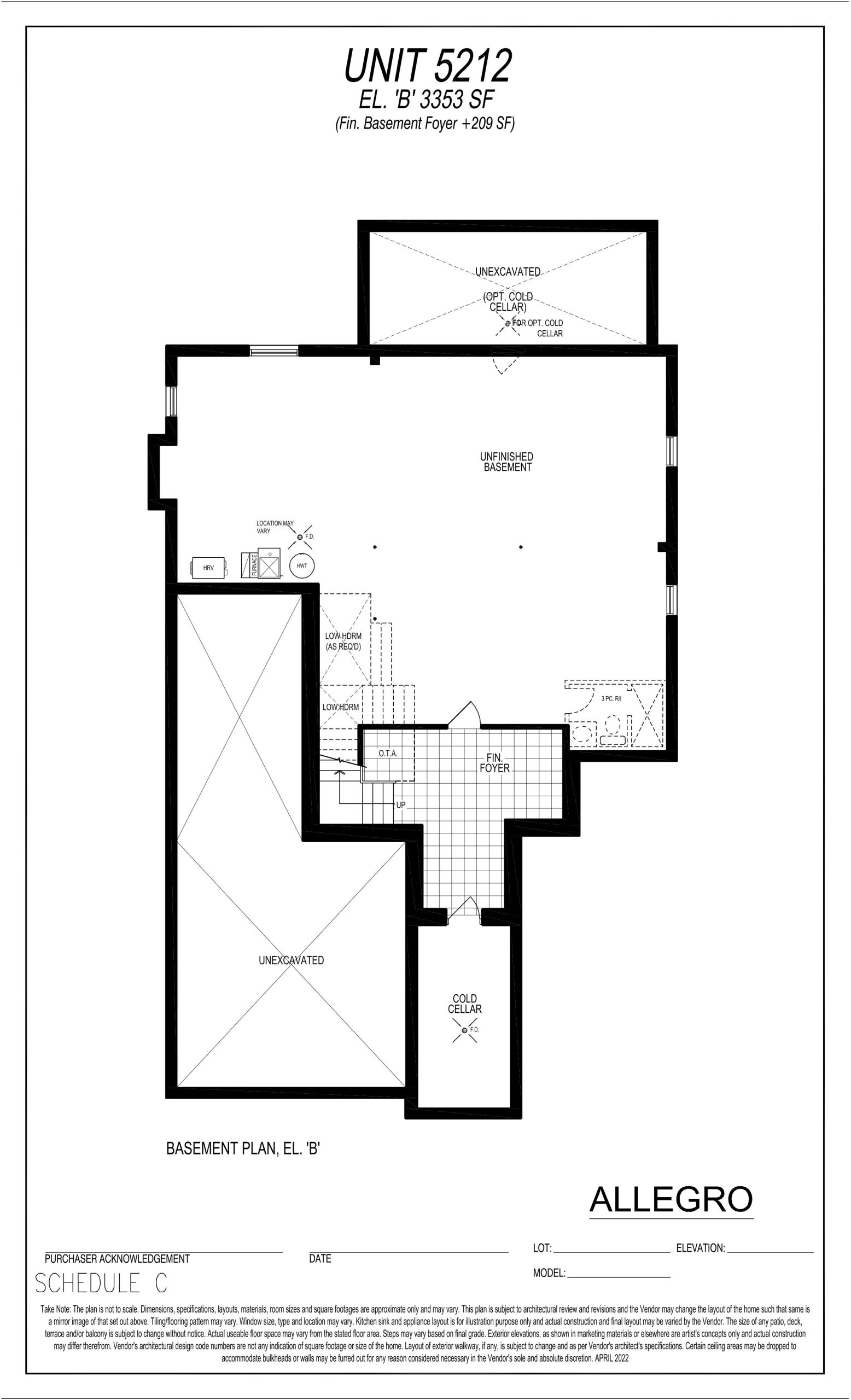 Unit 5212 (Basement) floor plan