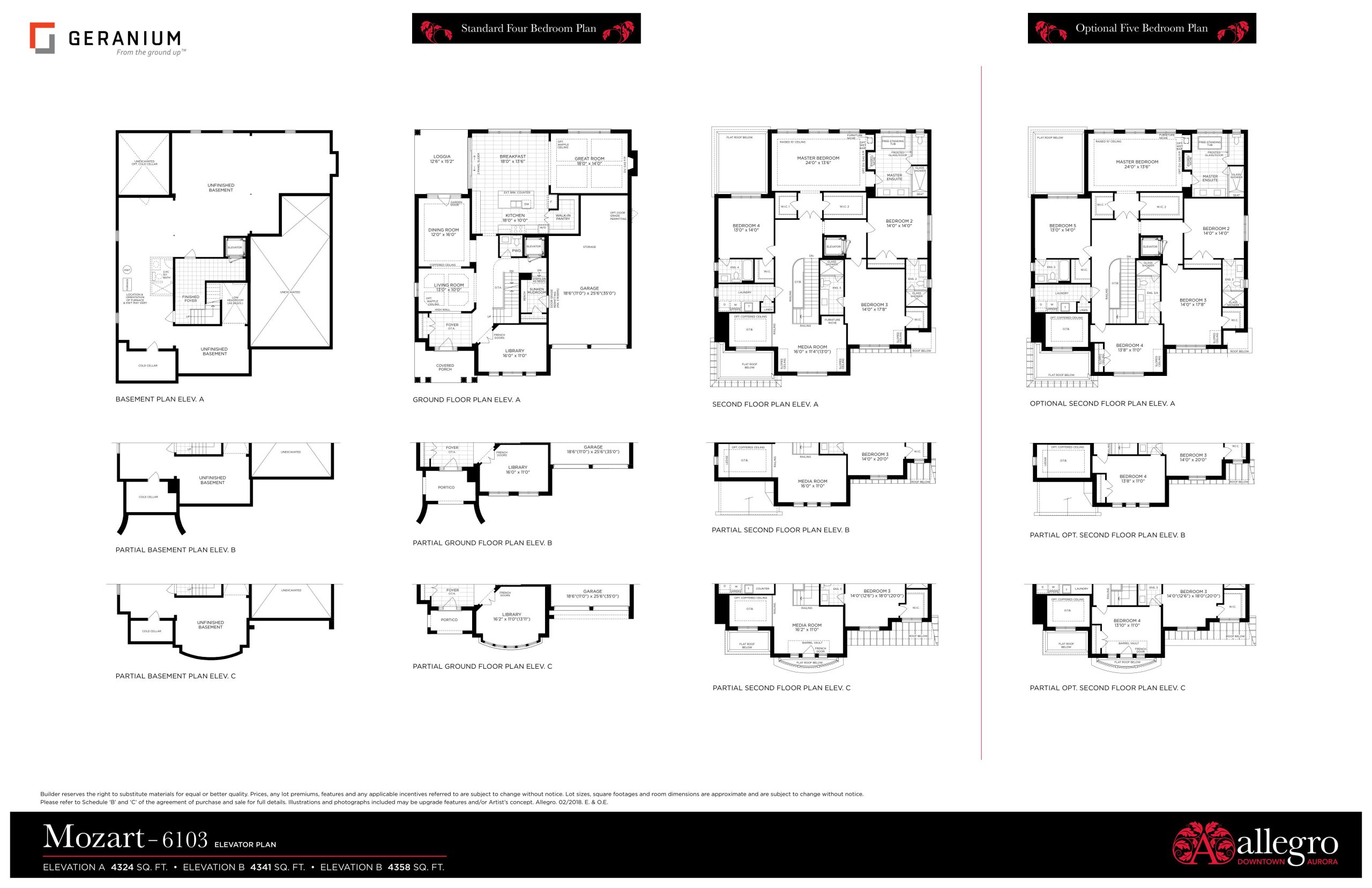Mozart - 6103 (Elevator Plan) floor plan