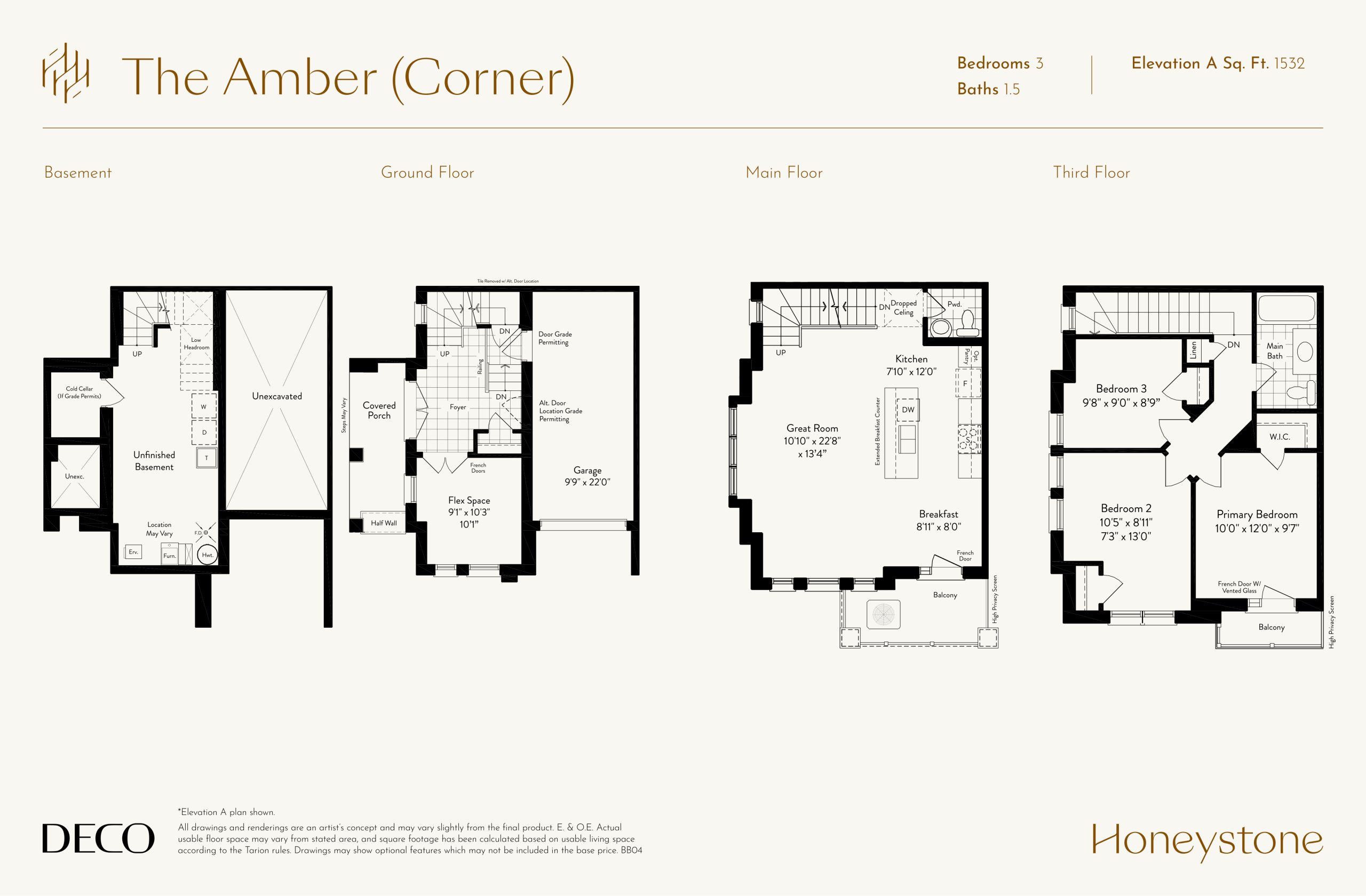 The Amber (Corner) floor plan