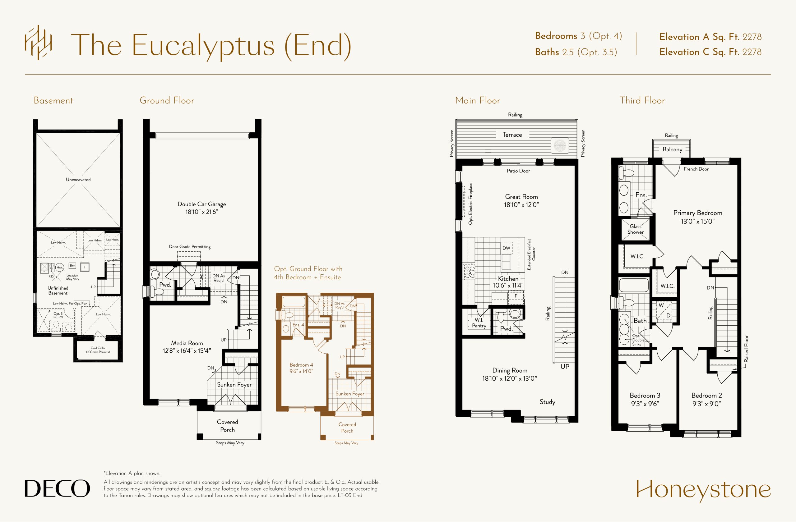 The Eucalyptus (End) floor plan