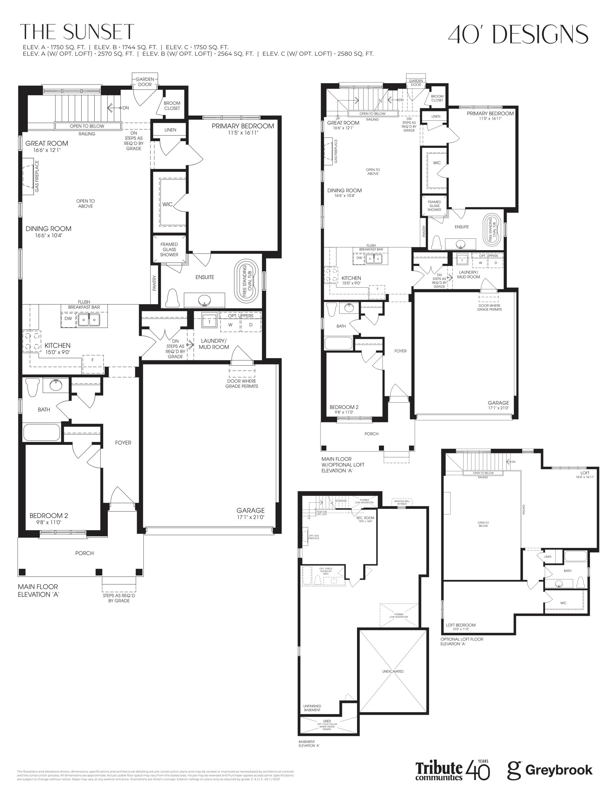 The Sunset 40' floor plan