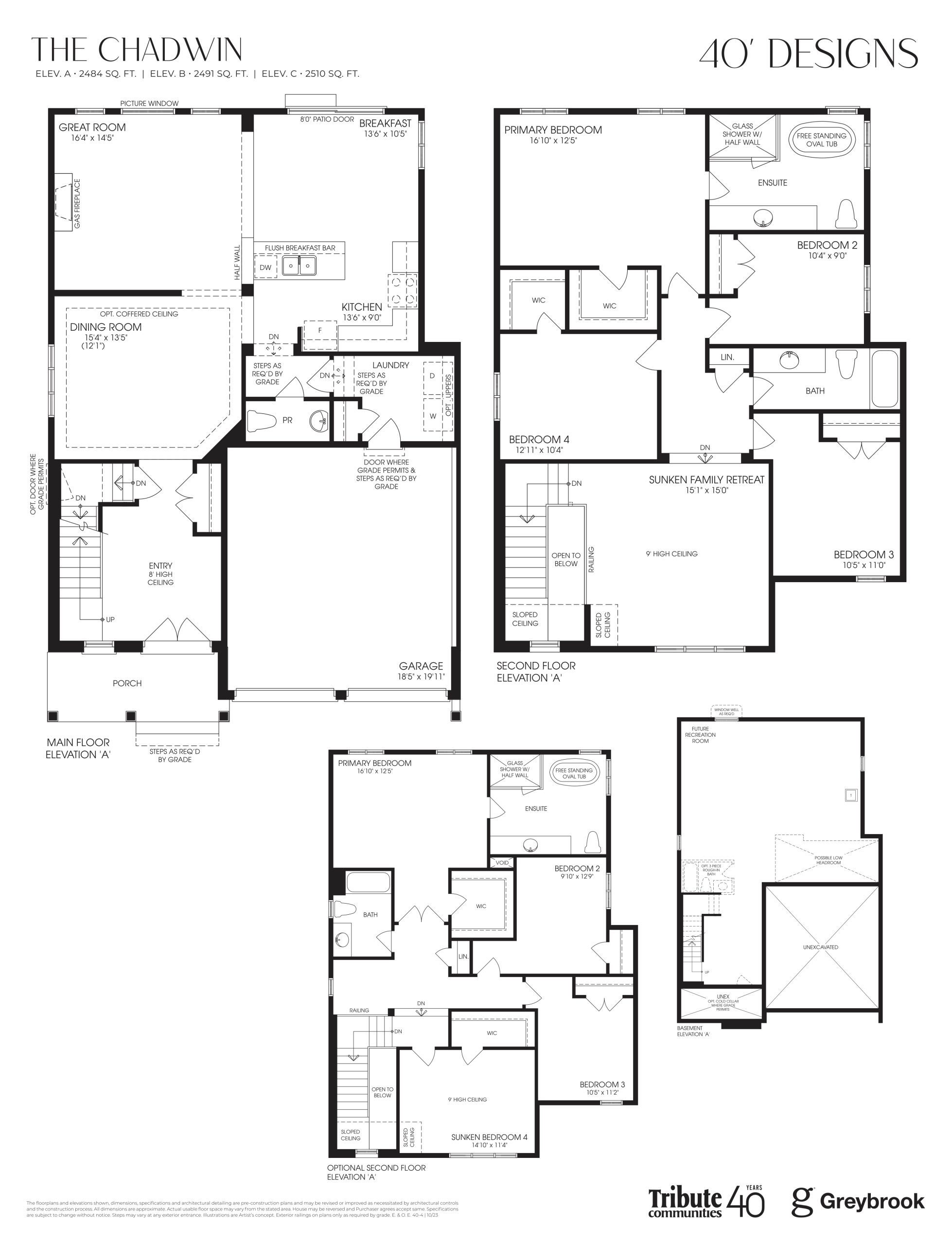 The Chadwin 40' floor plan