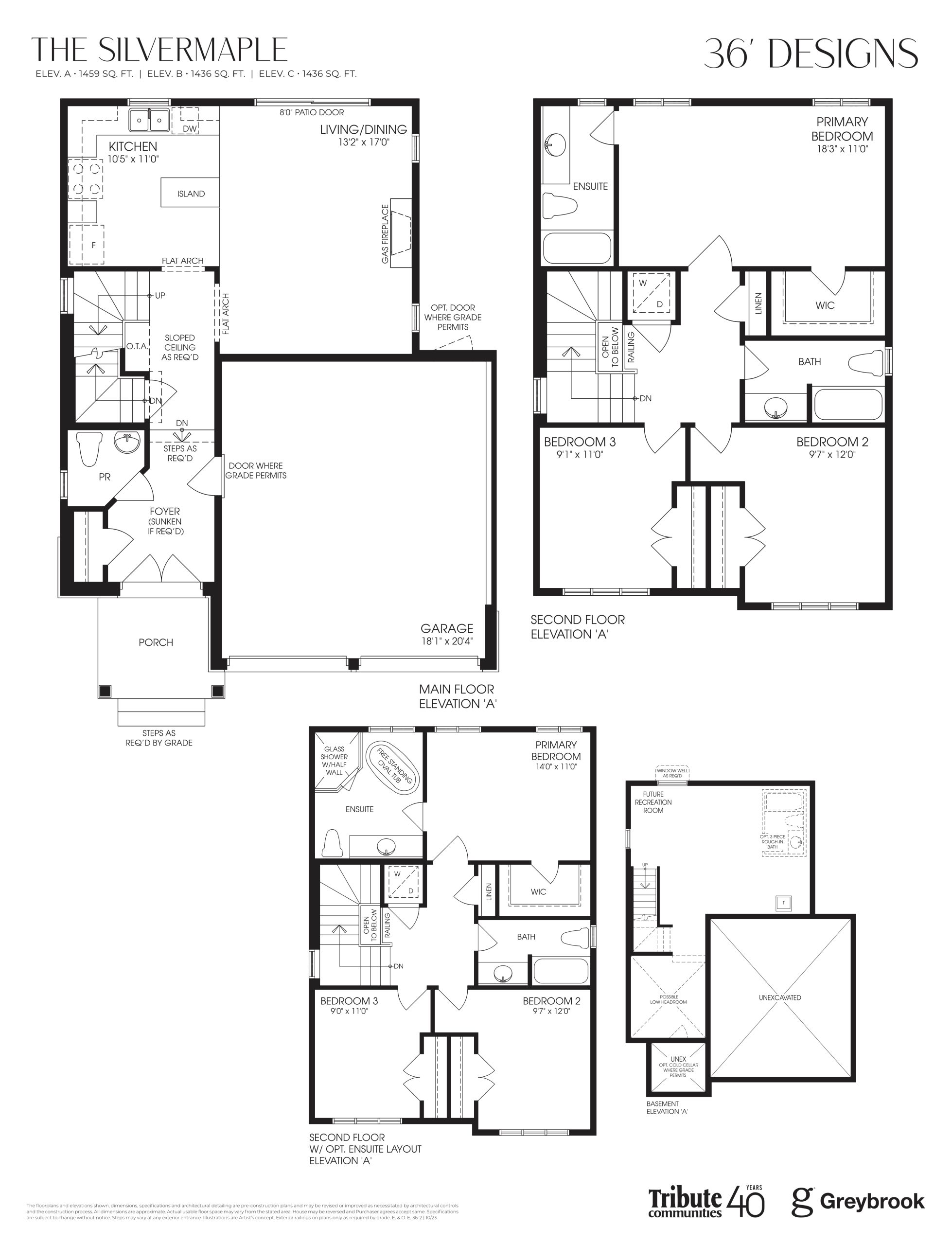 The Silvermaple 36' floor plan