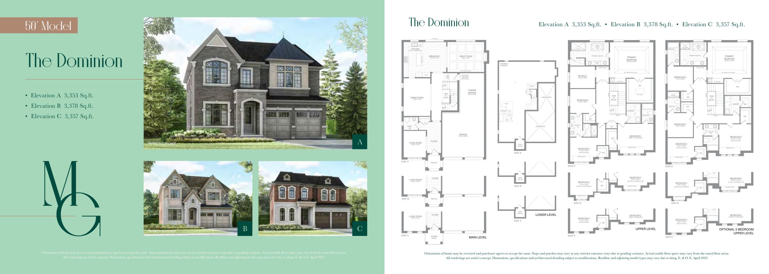 The Dominion floor plan