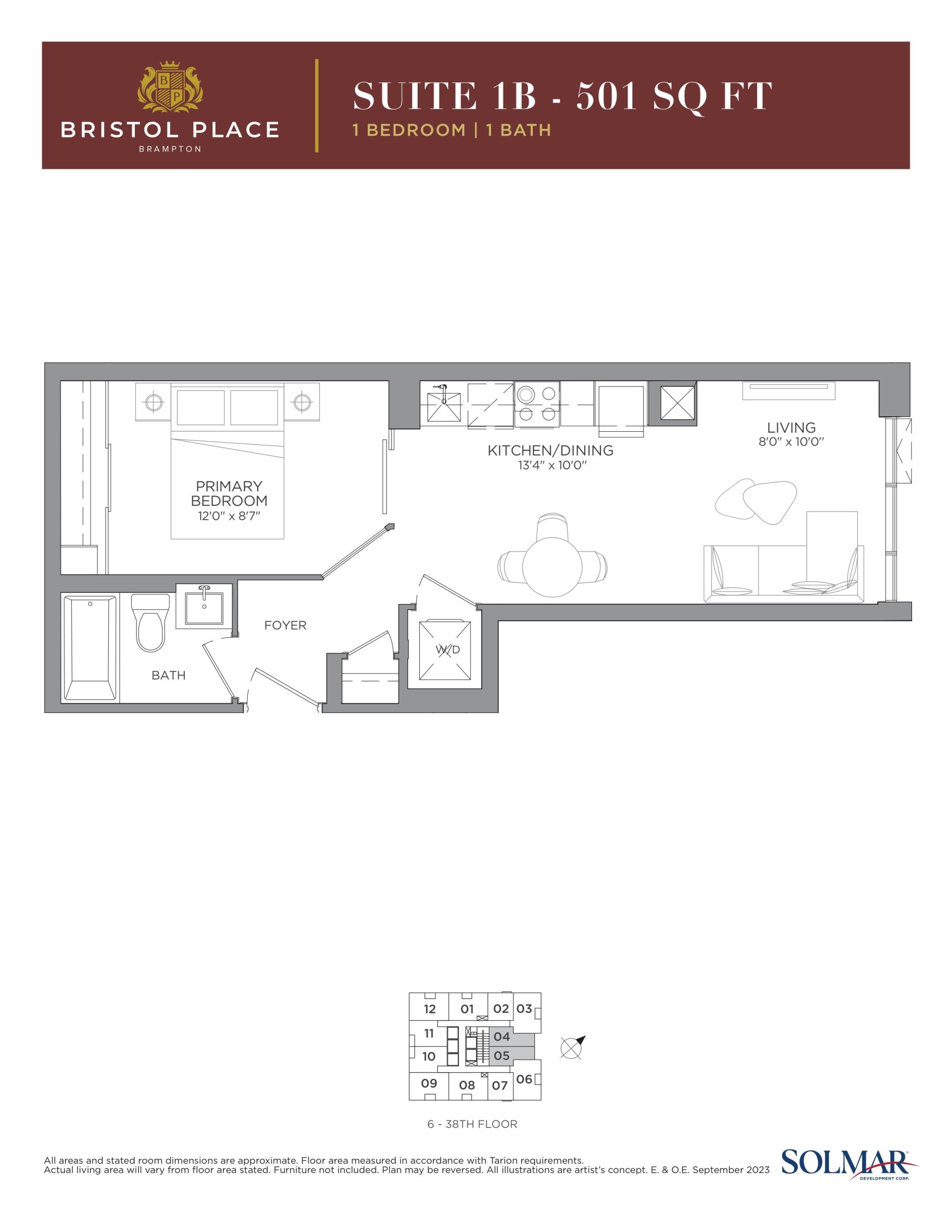 Suite 1B floor plan