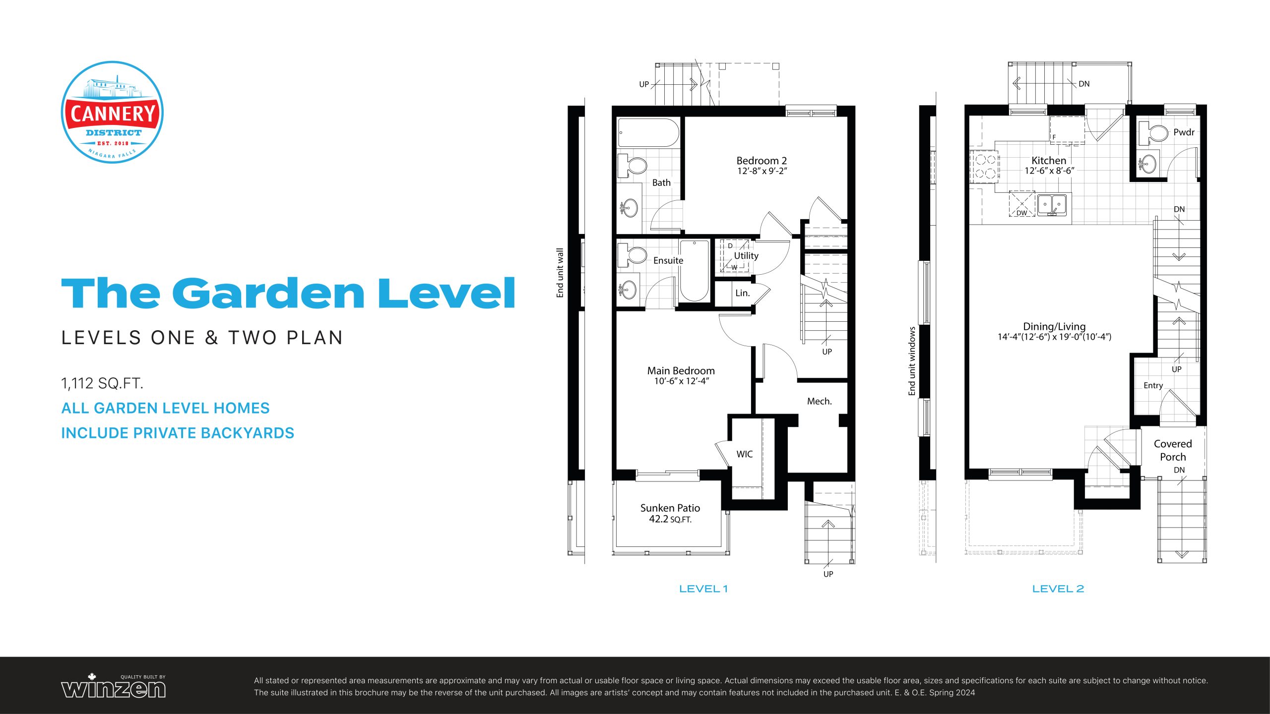 The Garden Level floor plan