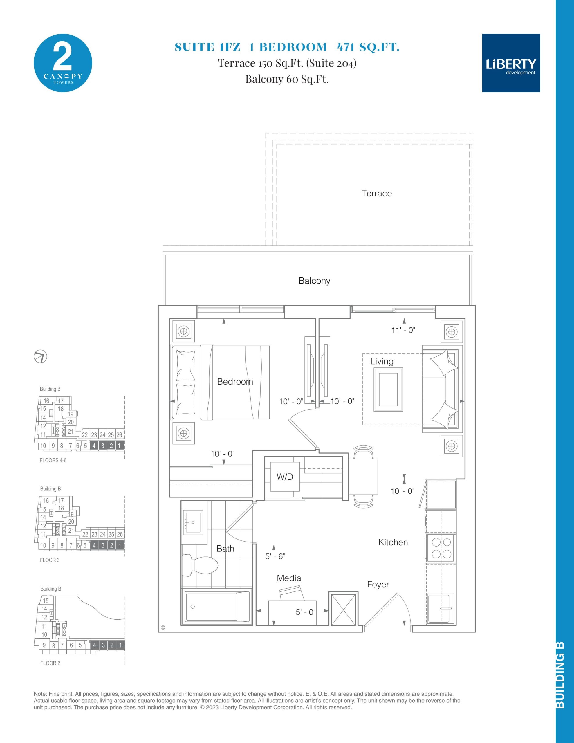 Suite 1FZ floor plan