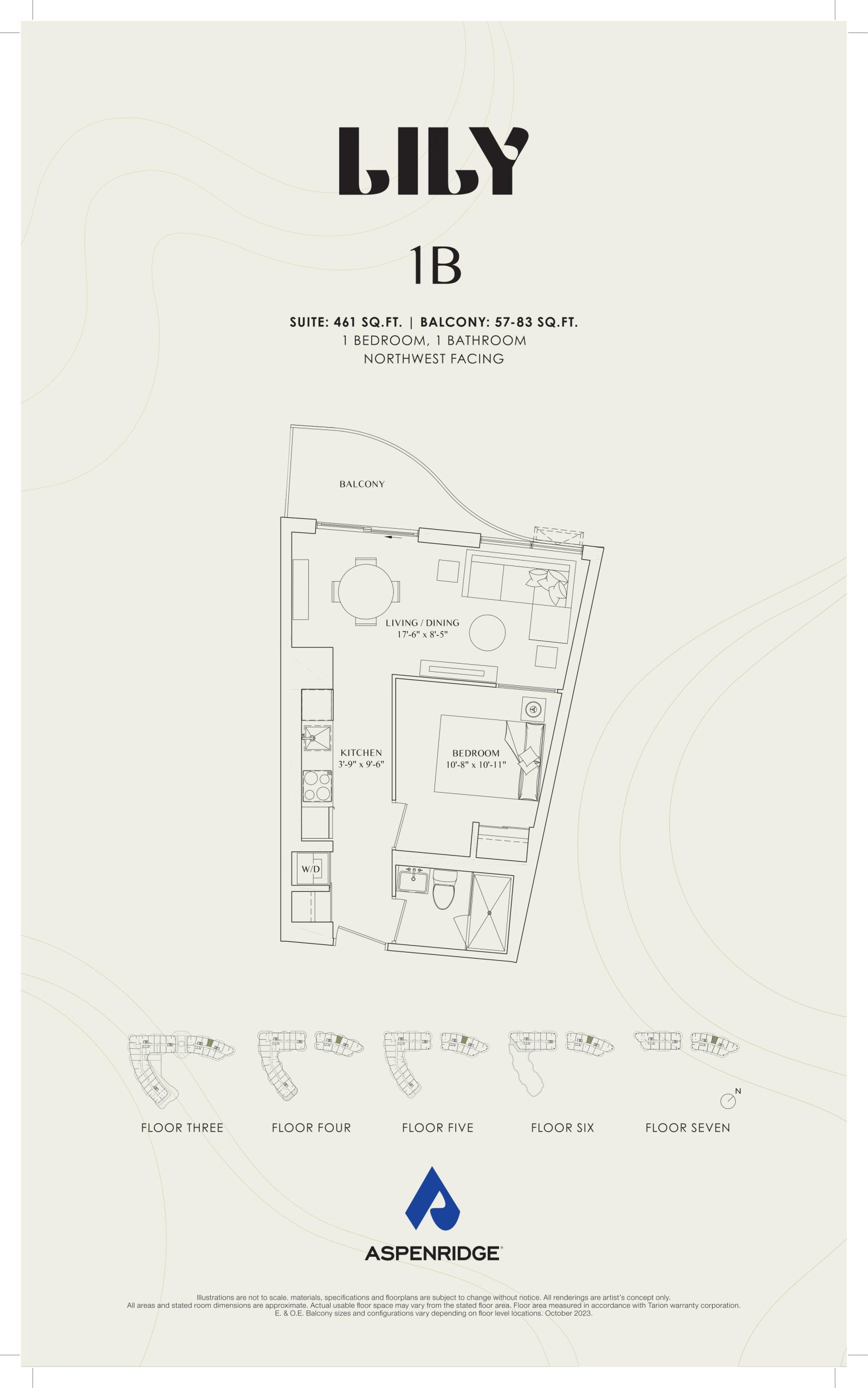 1B floor plan