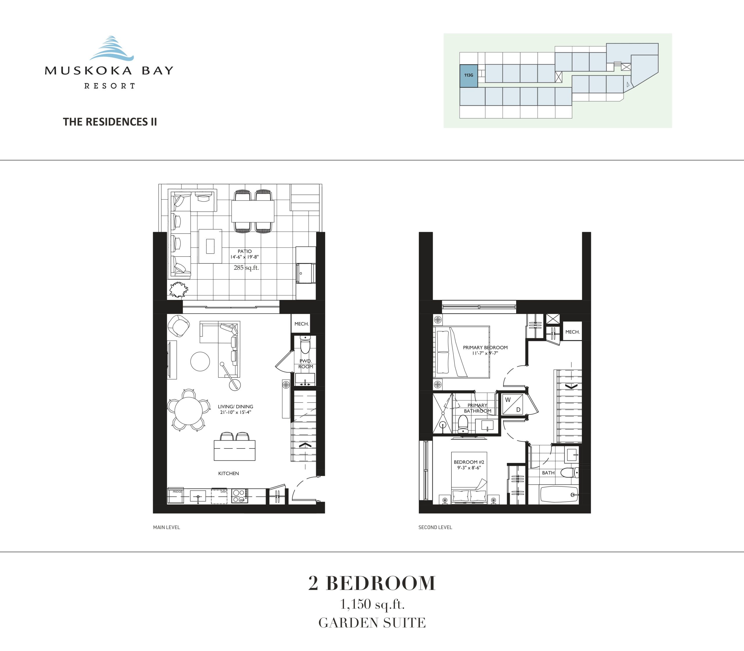 1,150 sq.ft floor plan
