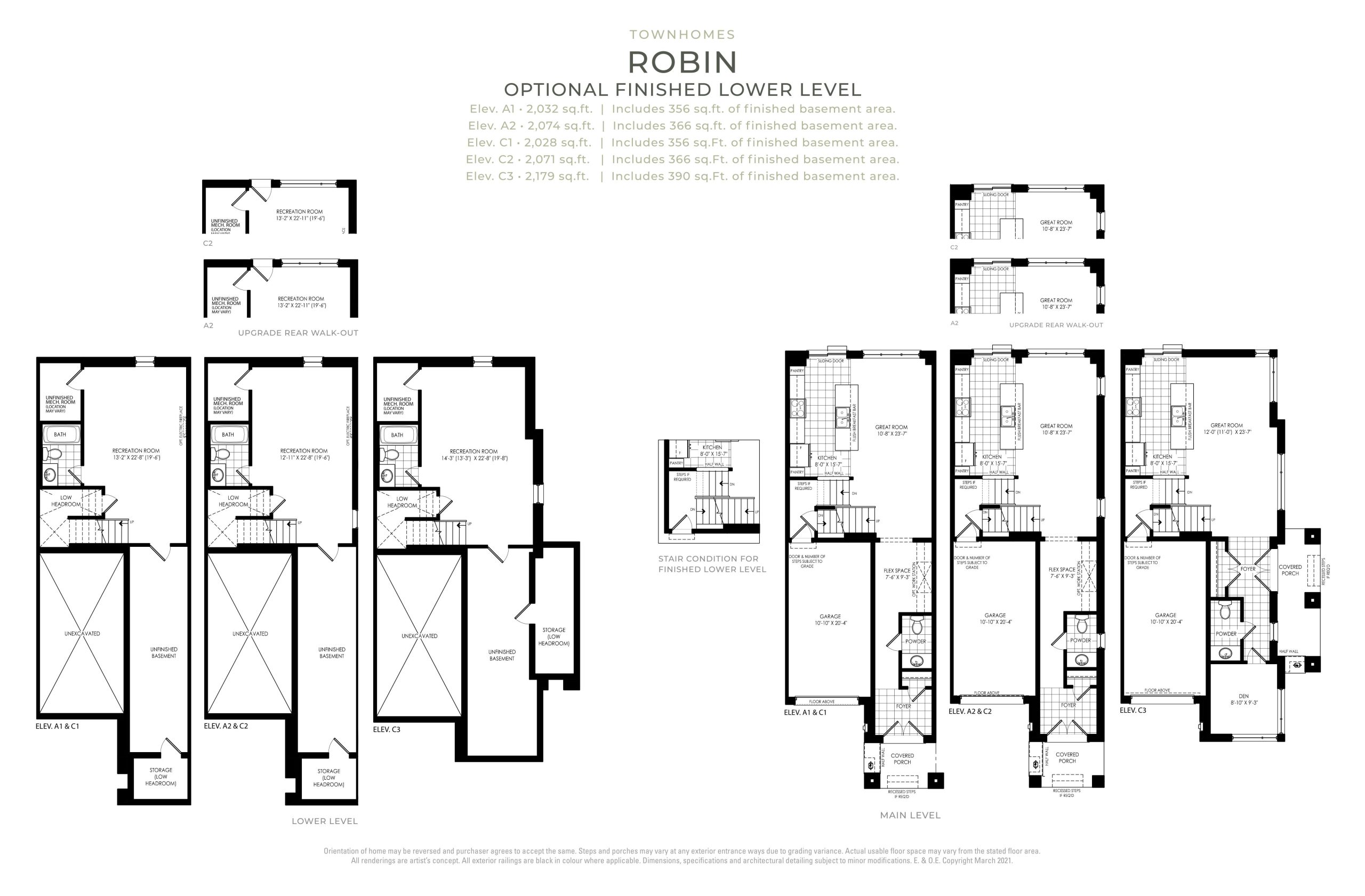Robin (Opt. Finished Lower Level) floor plan