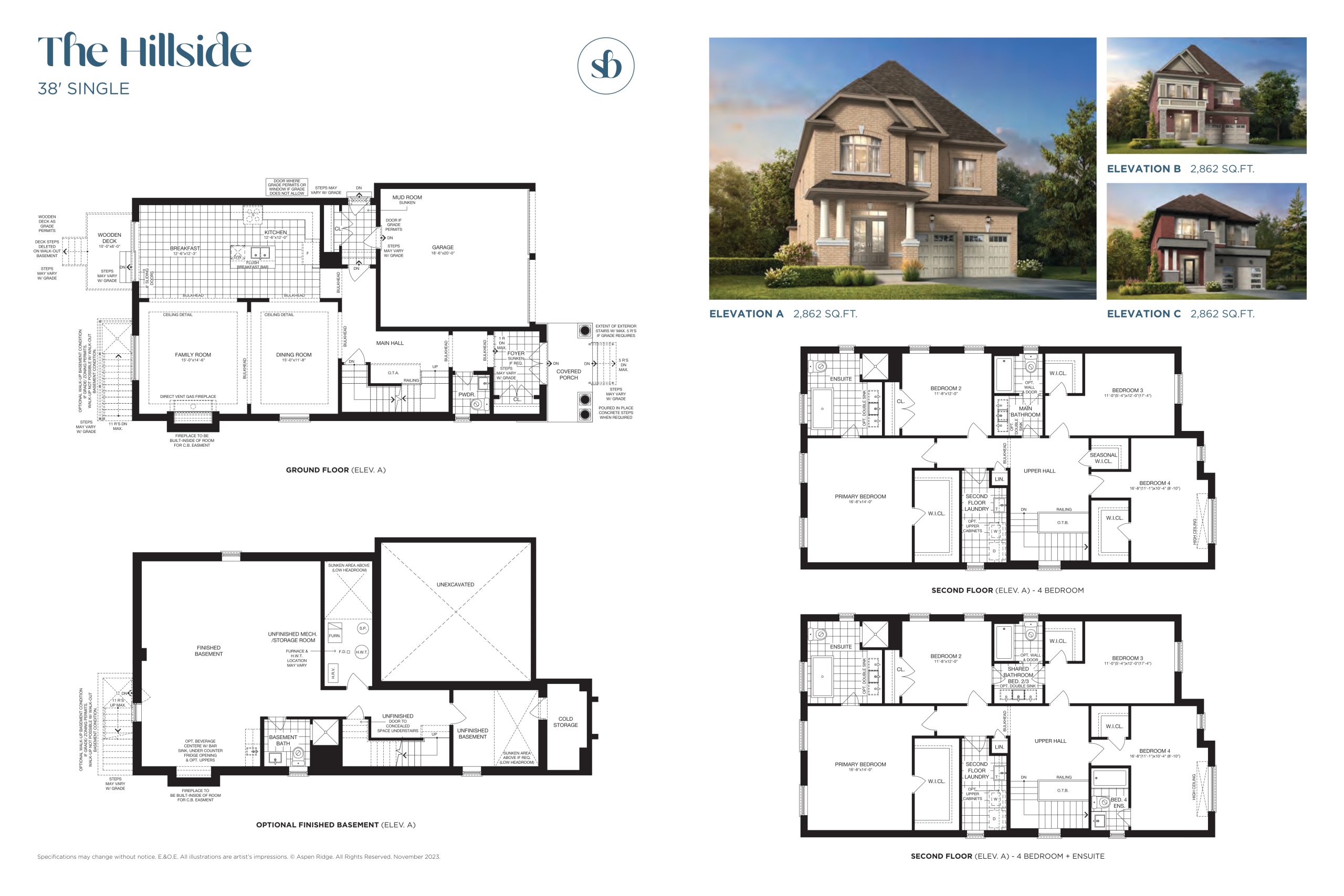 The Hillside floor plan