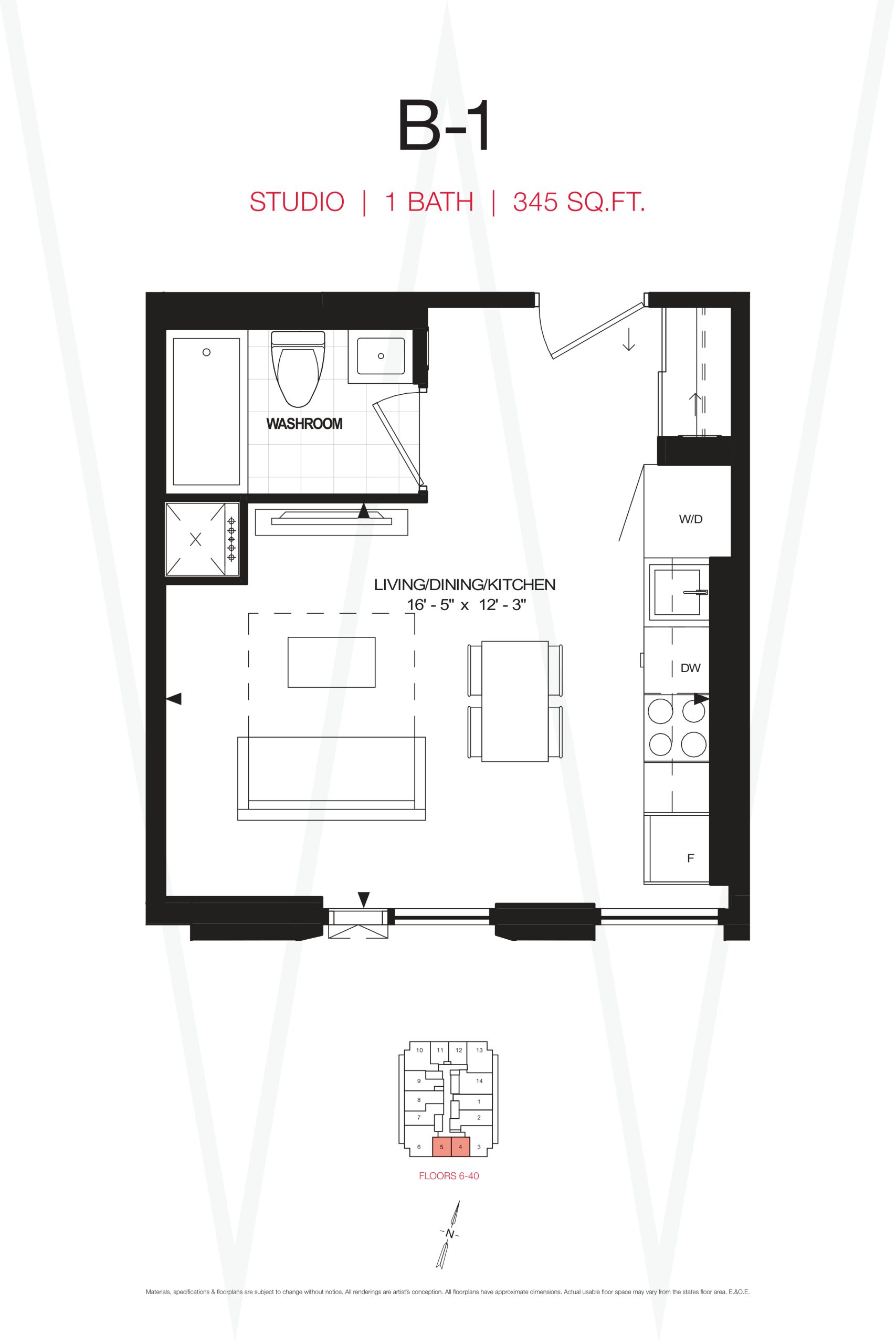 B-1 floor plan