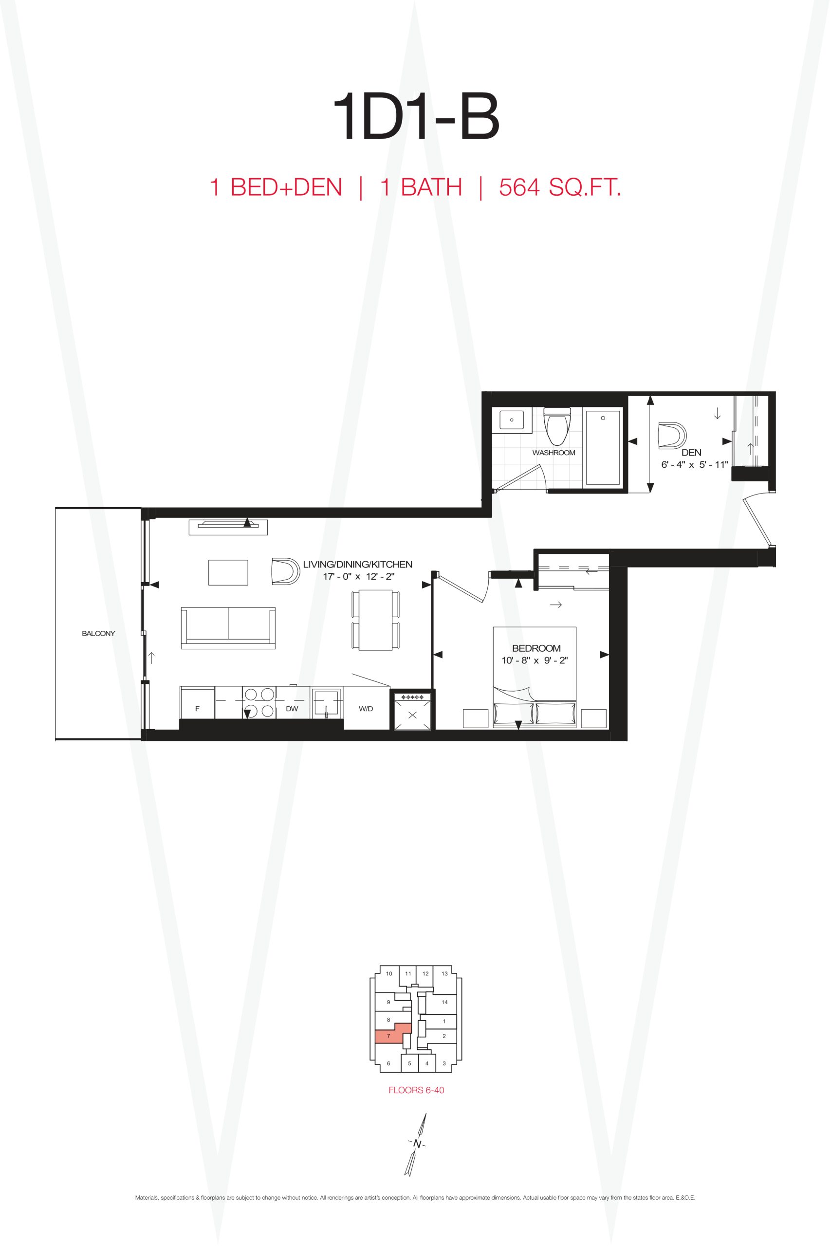 1D1-B floor plan