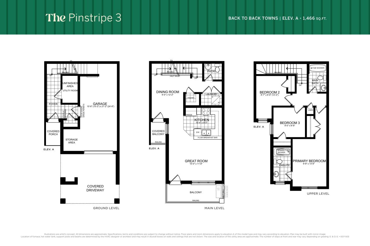 The Pinstripe 3 floor plan