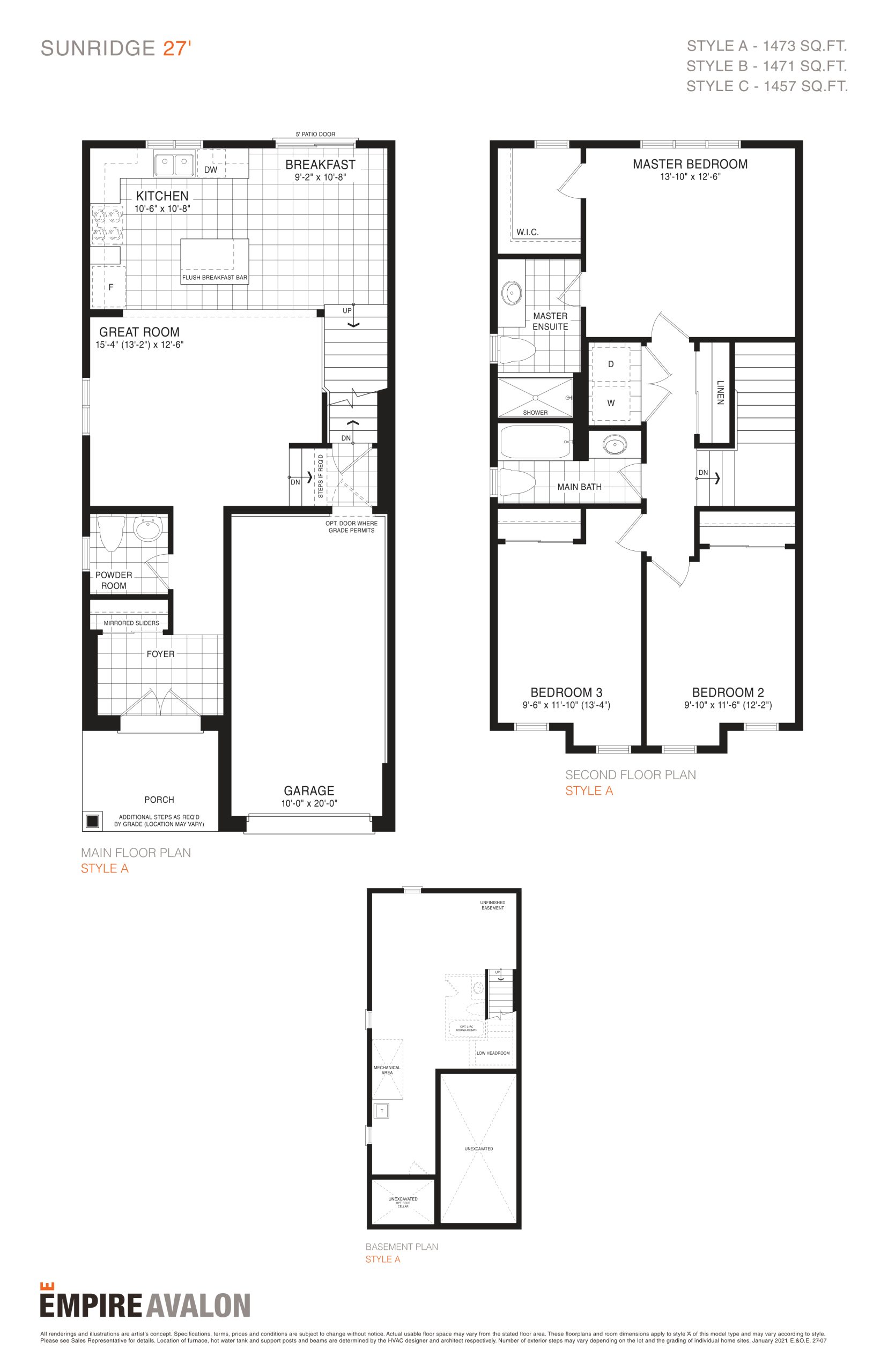 Sunridge 27' floor plan