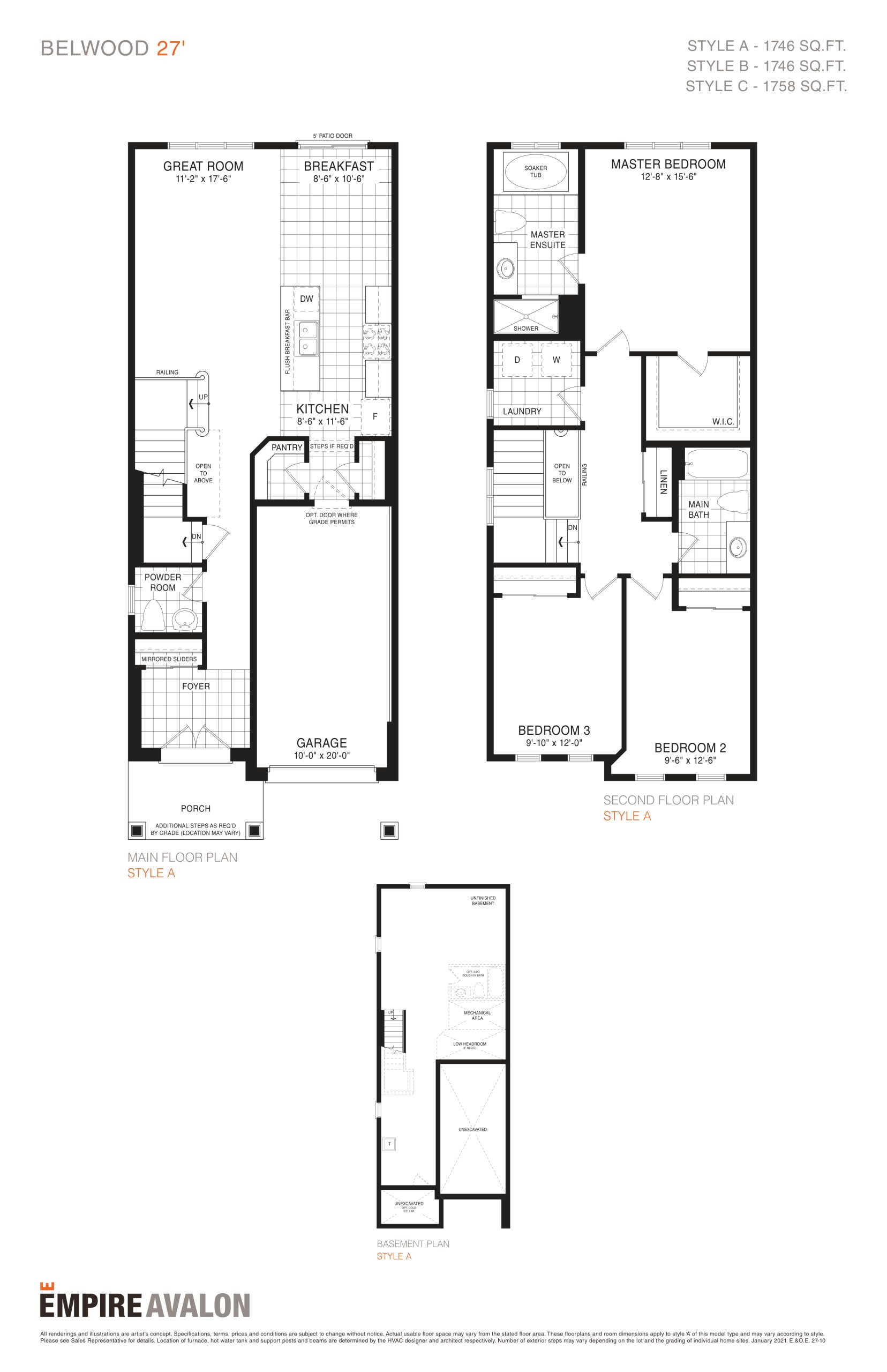 Belwood 27' floor plan