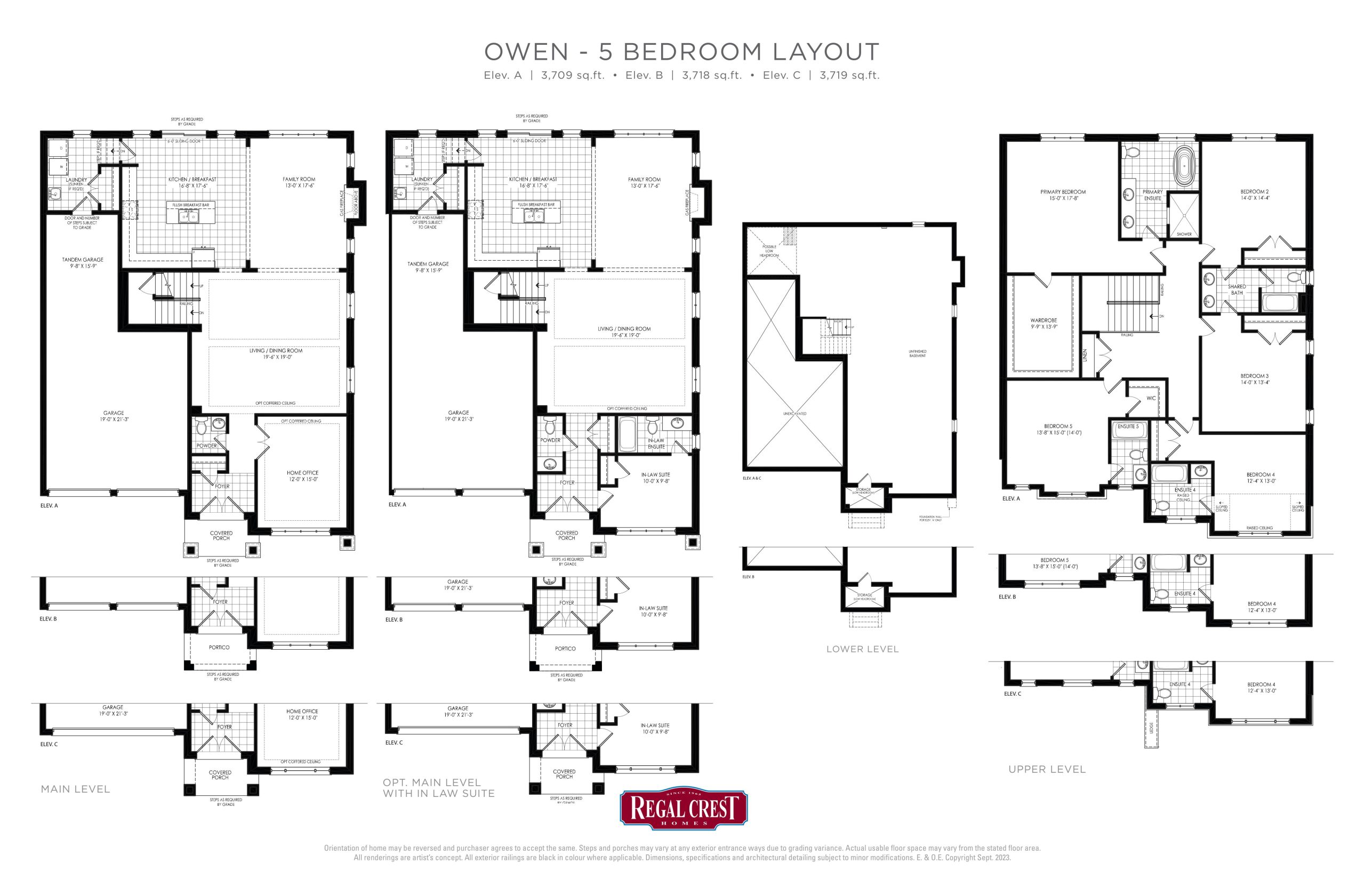 Owen - 5 Bedroom floor plan