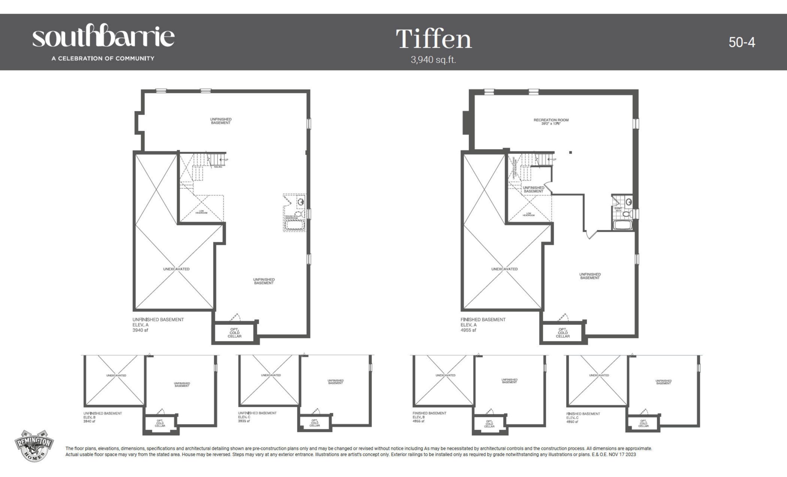 Tiffen (Basement) floor plan