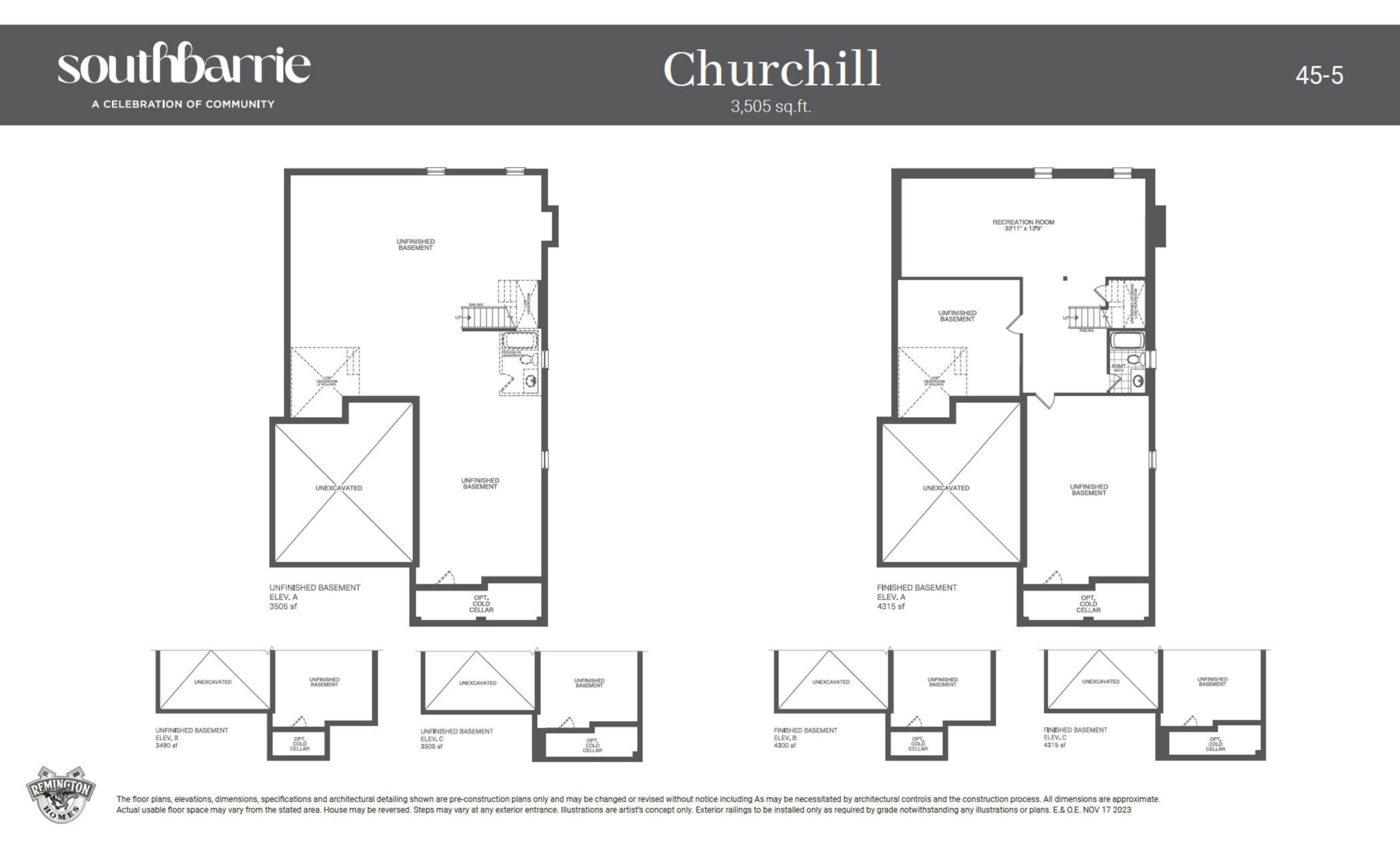 Churchill (Basement) floor plan