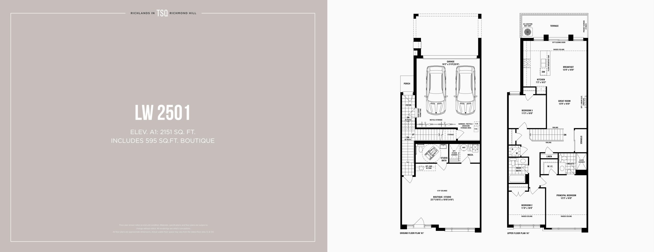 LW 2501 - Elev. A1 floor plan