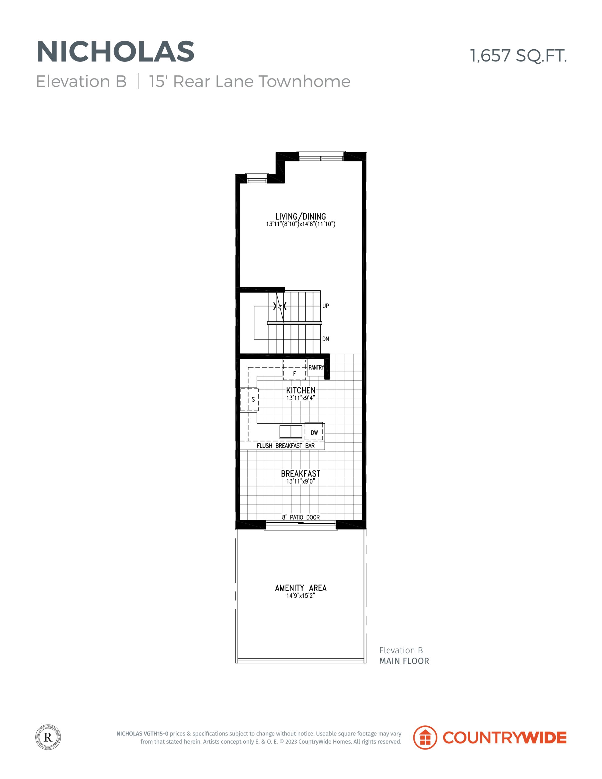 Nicholas - Elev. A (Main Floor) floor plan