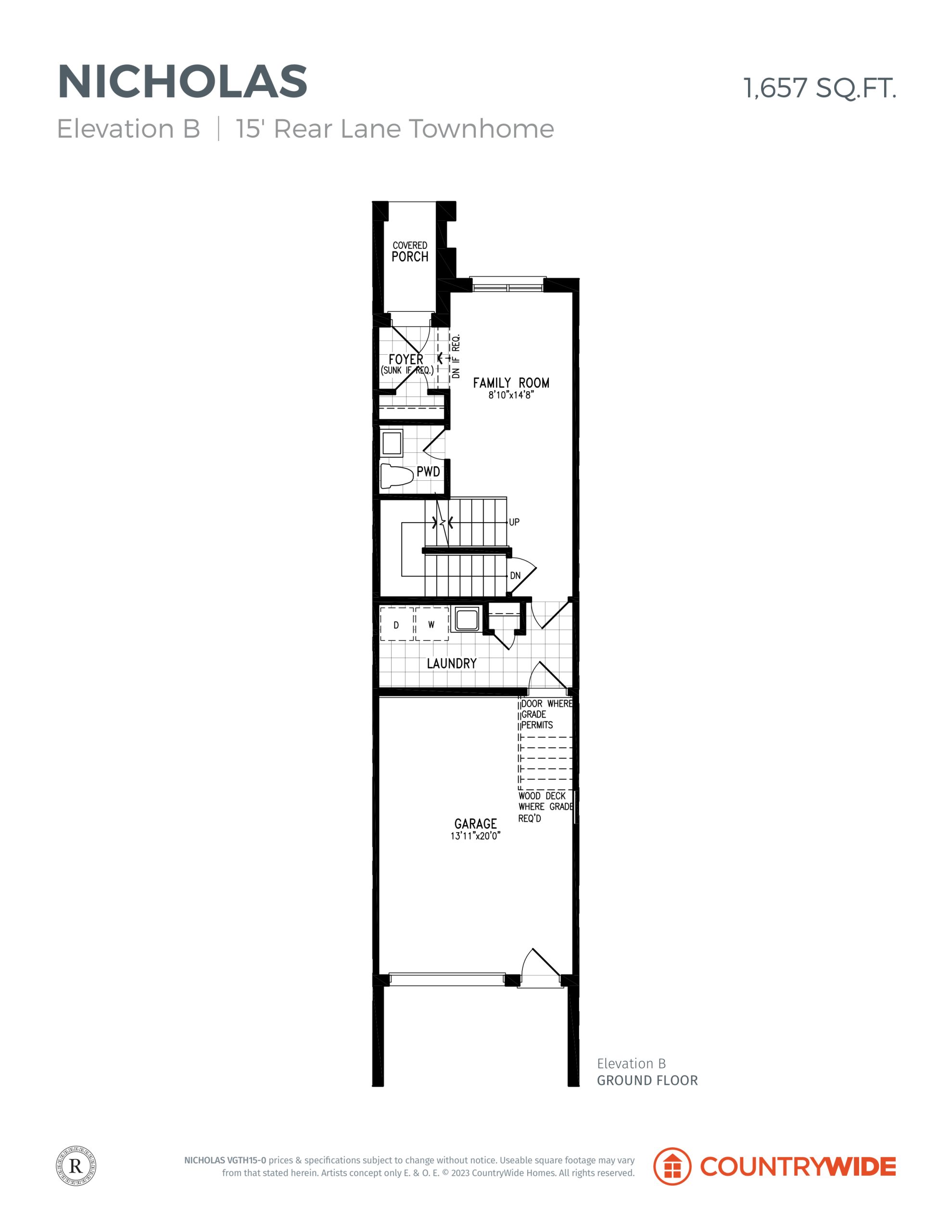 Nicholas - Elev. B (Ground Floor) floor plan