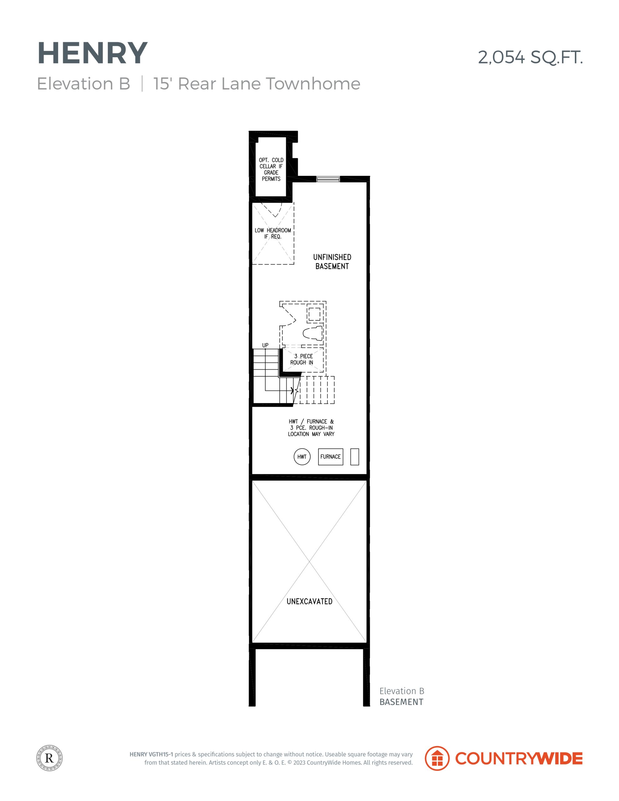 Henry - Elev. B (Basement) floor plan