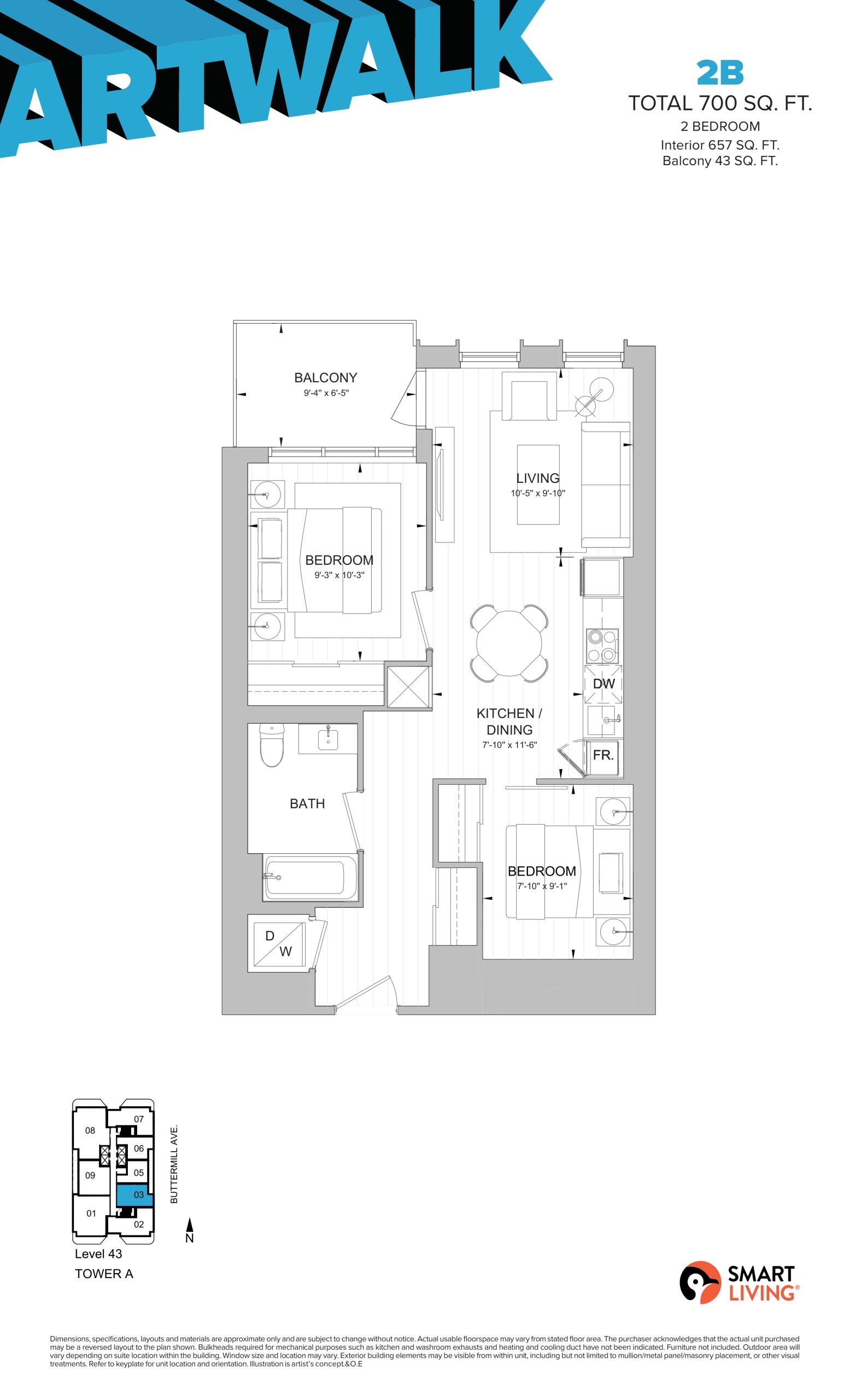 2B (Penthouse) floor plan