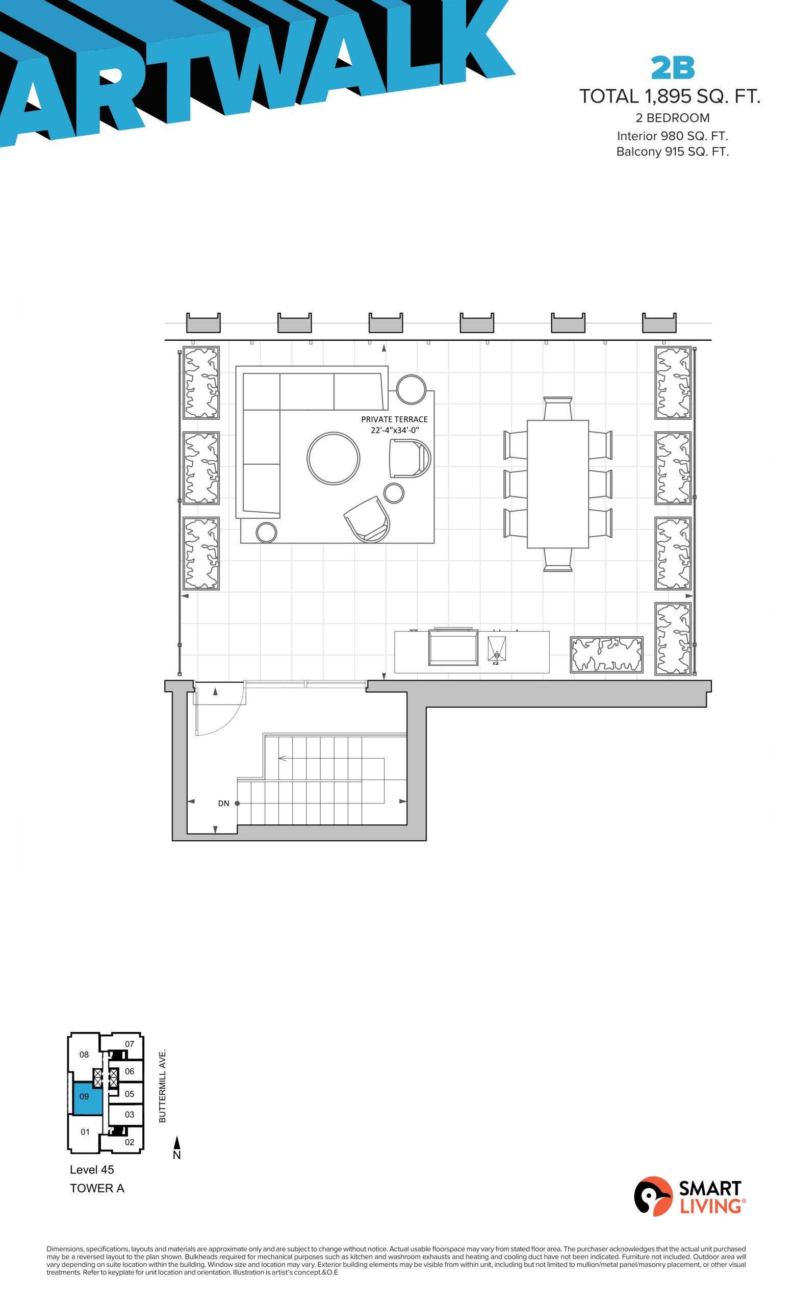 2B (Penthouse) - 2 of 2 floor plan