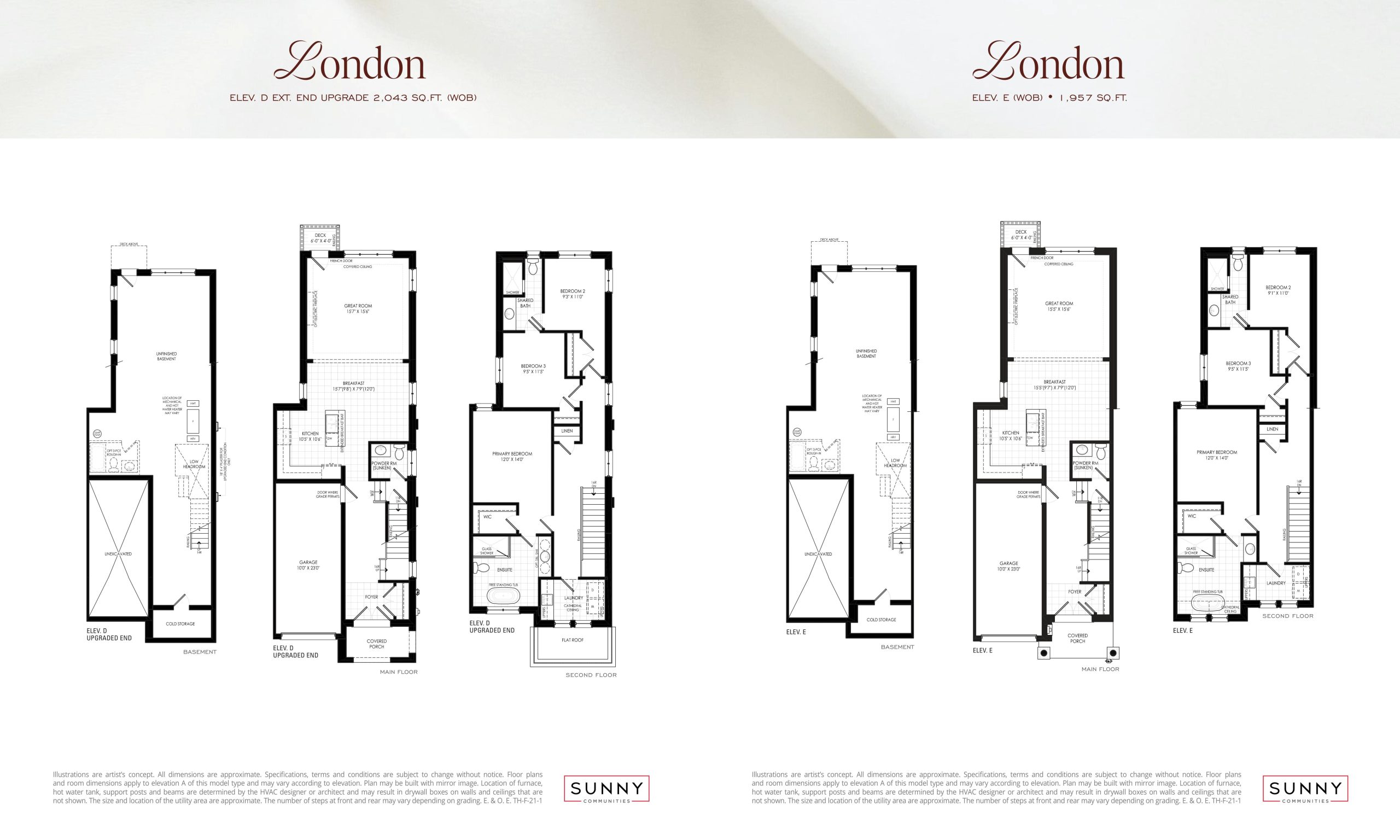 London Elev D Ext End (Lumina Collection) floor plan
