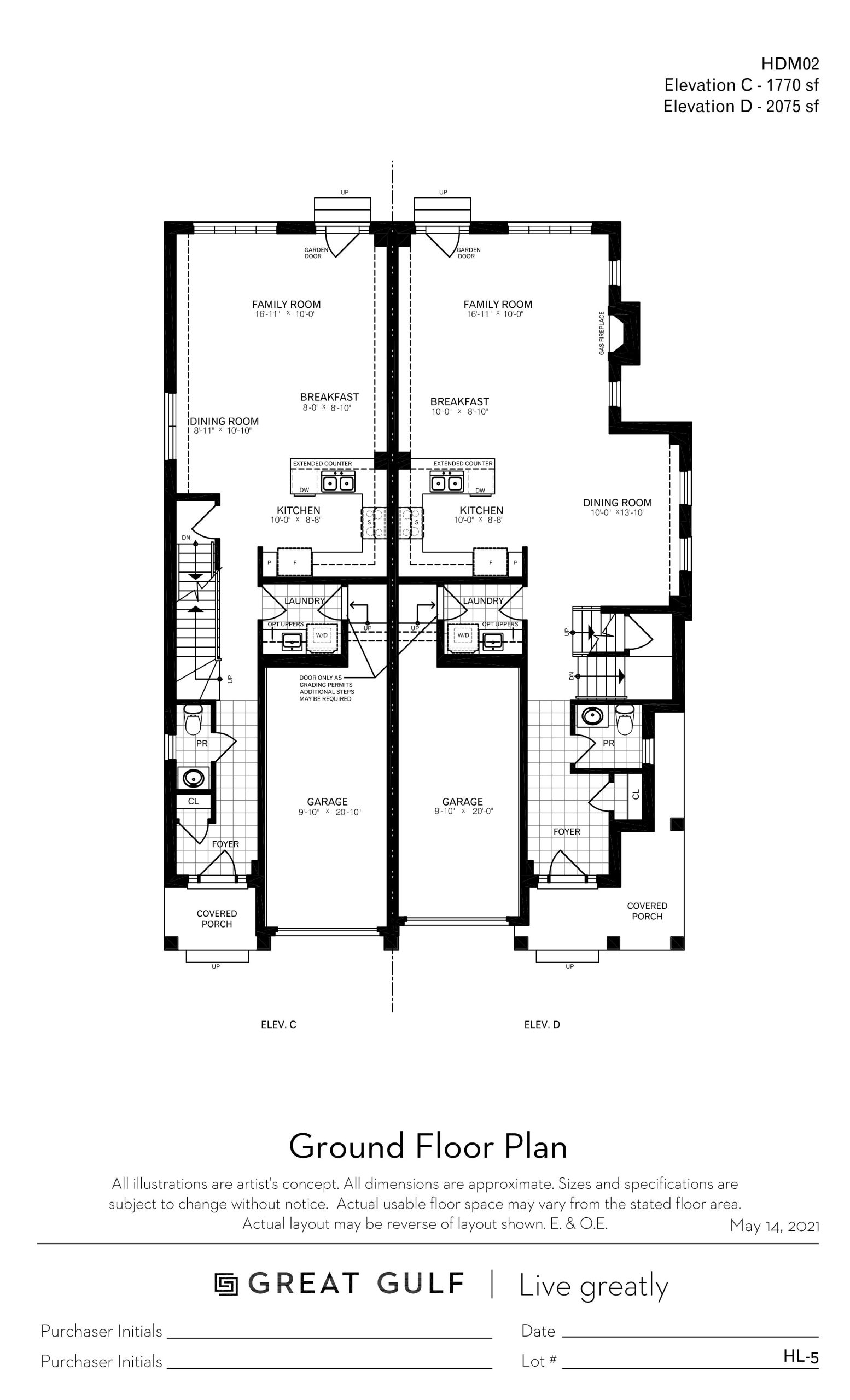 HDM02 - Elev. C/D (Ground Floor) floor plan