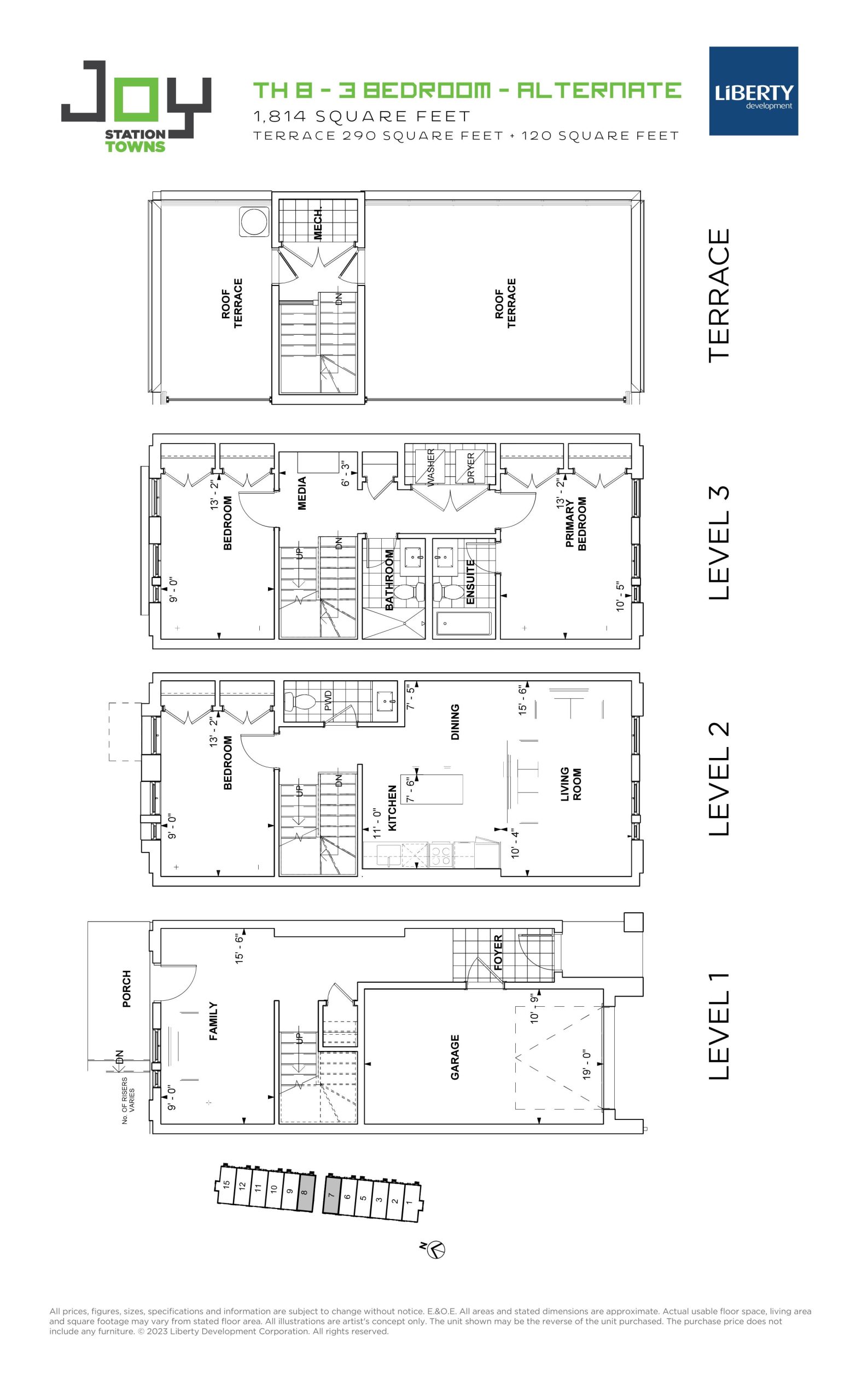 TH B - Alternate floor plan