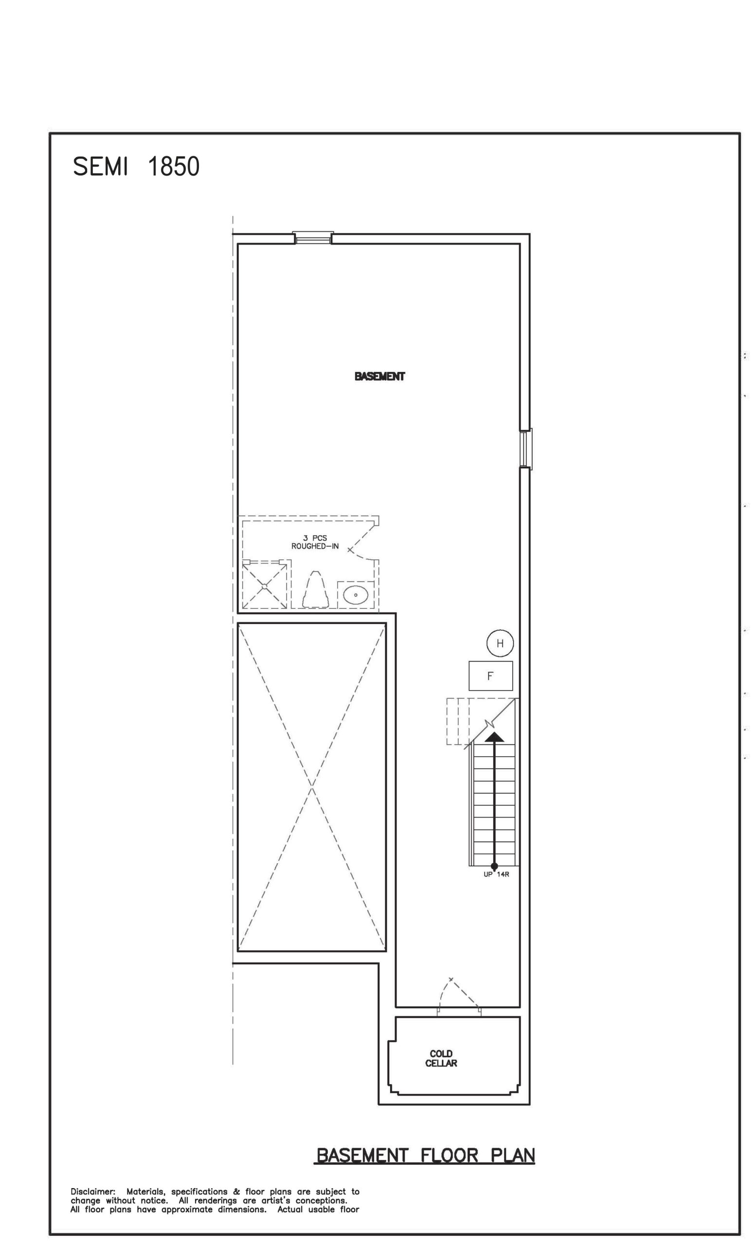 Semi 1850 (Basement) floor plan