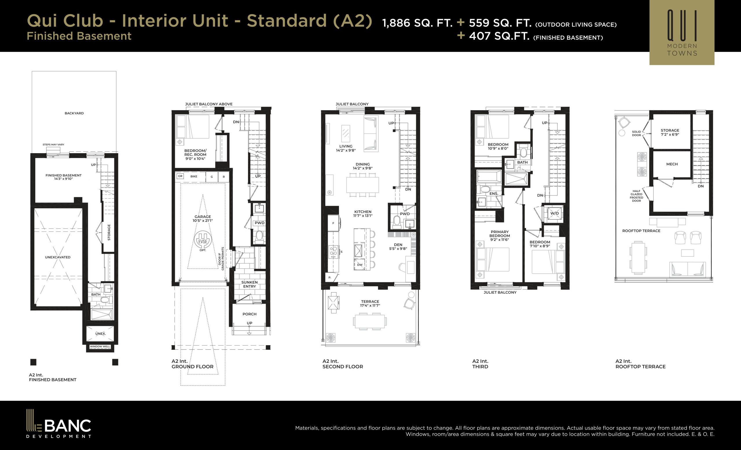 Qui Club - Interior Unit - Standard A2 (Finished Basement) plan preview