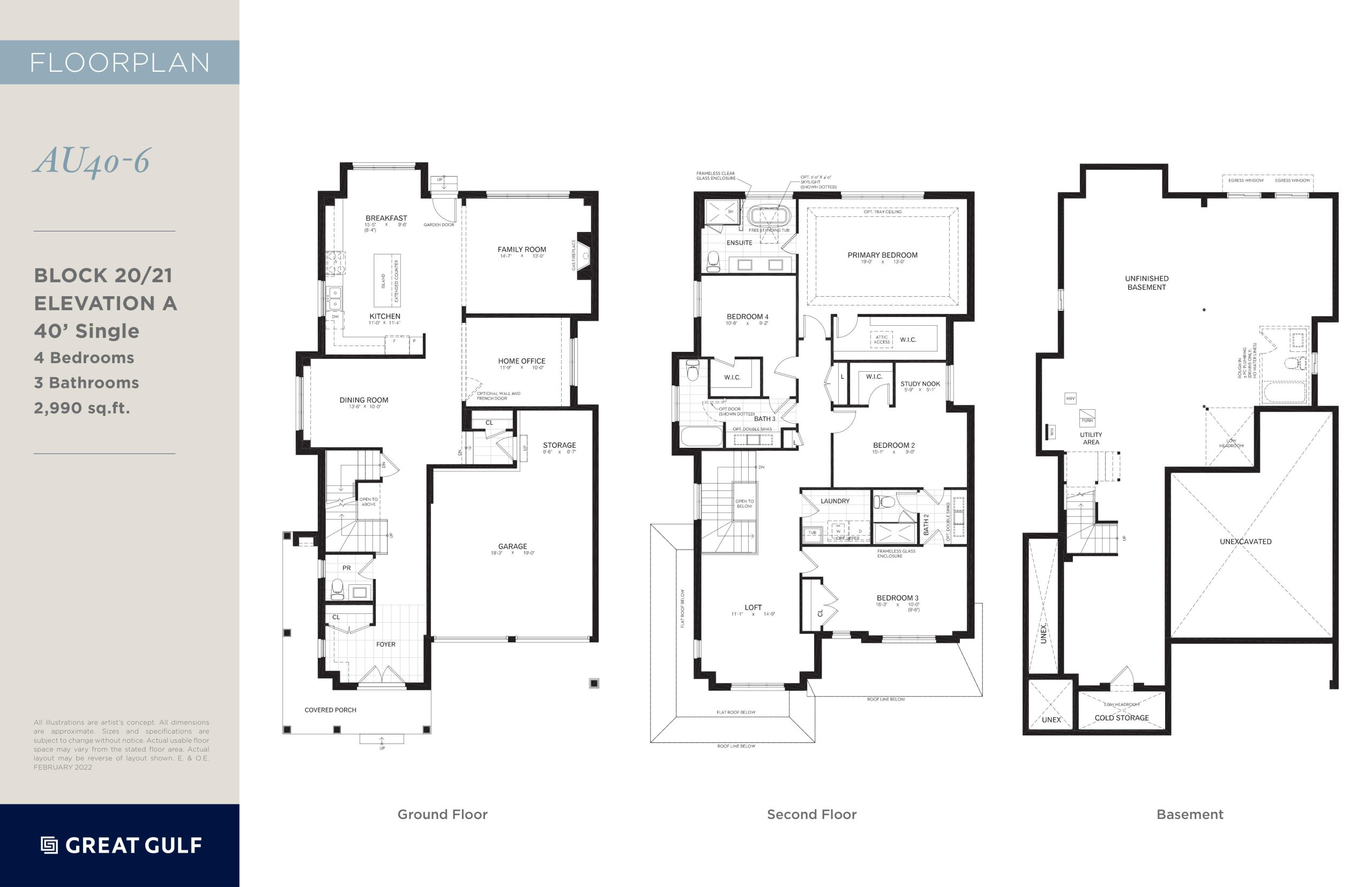 AU40-6 (Elevation A) floor plan