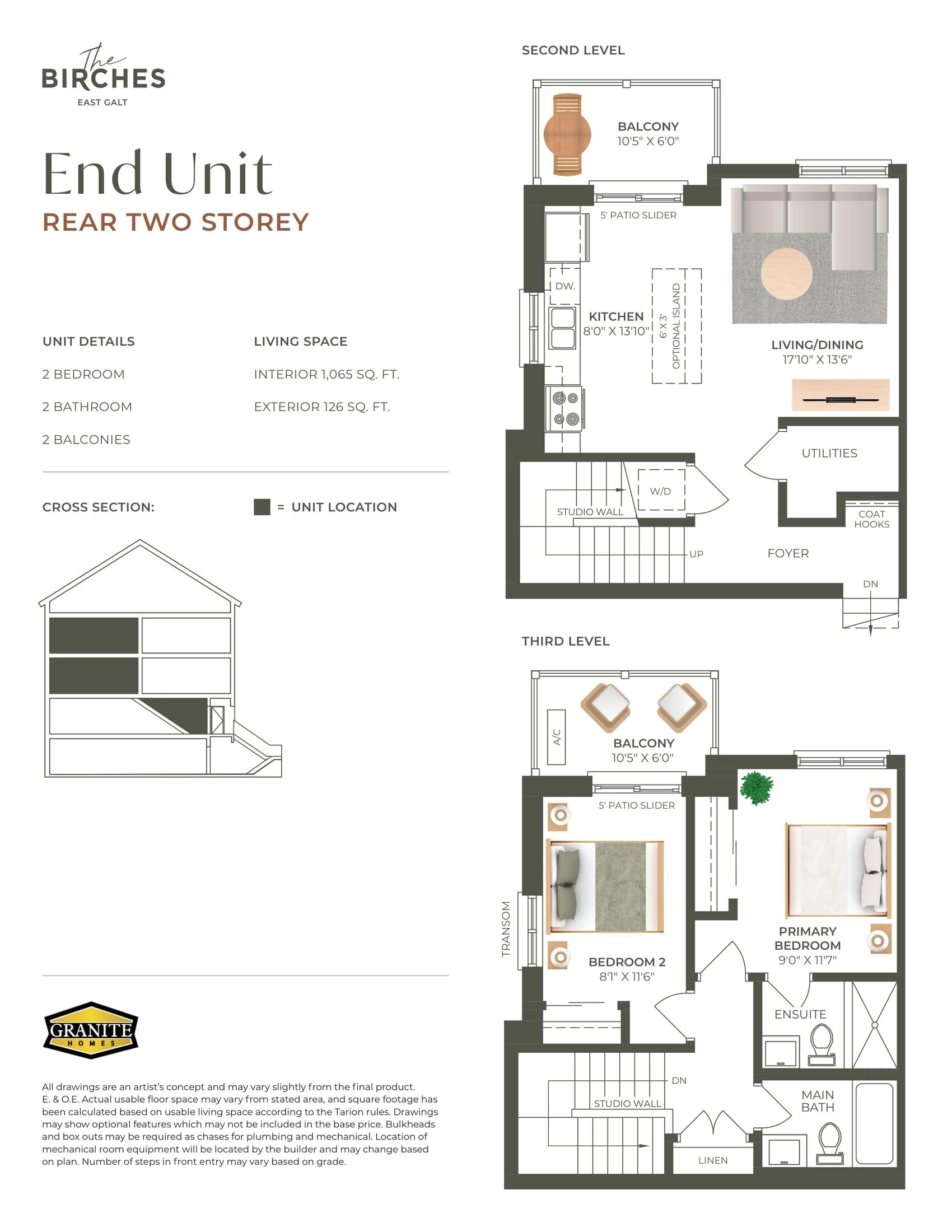 End Unit (Rear Two Storey) floor plan