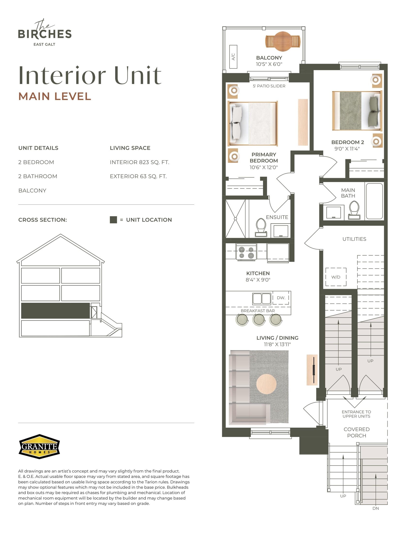 Interior Unit (Main Level) floor plan