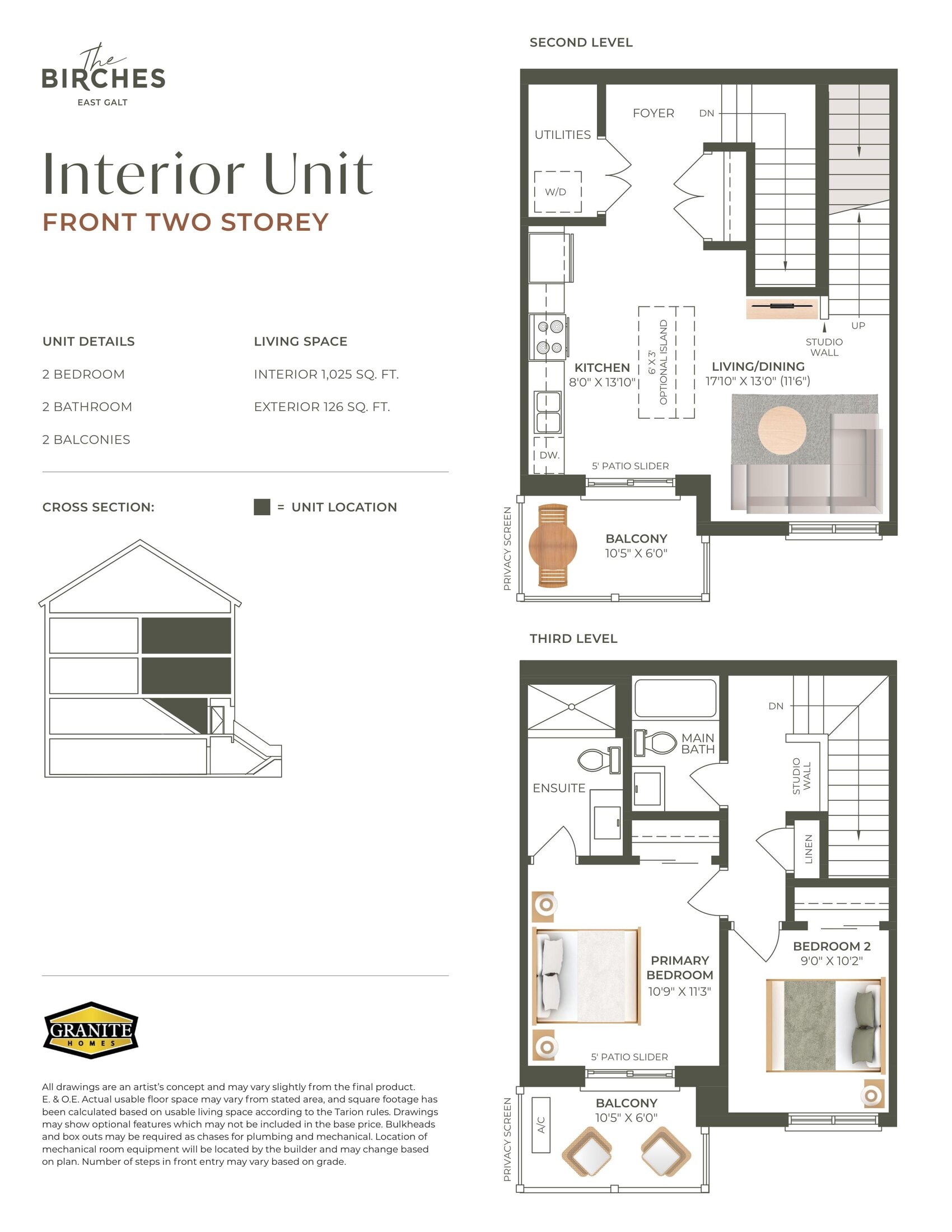 Interior Unit (Front Two Storey) floor plan