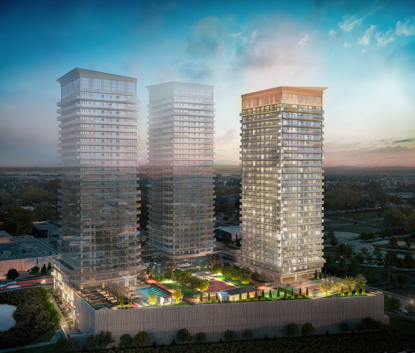 Thompson Towers – Sienna in Milton — rendering 3