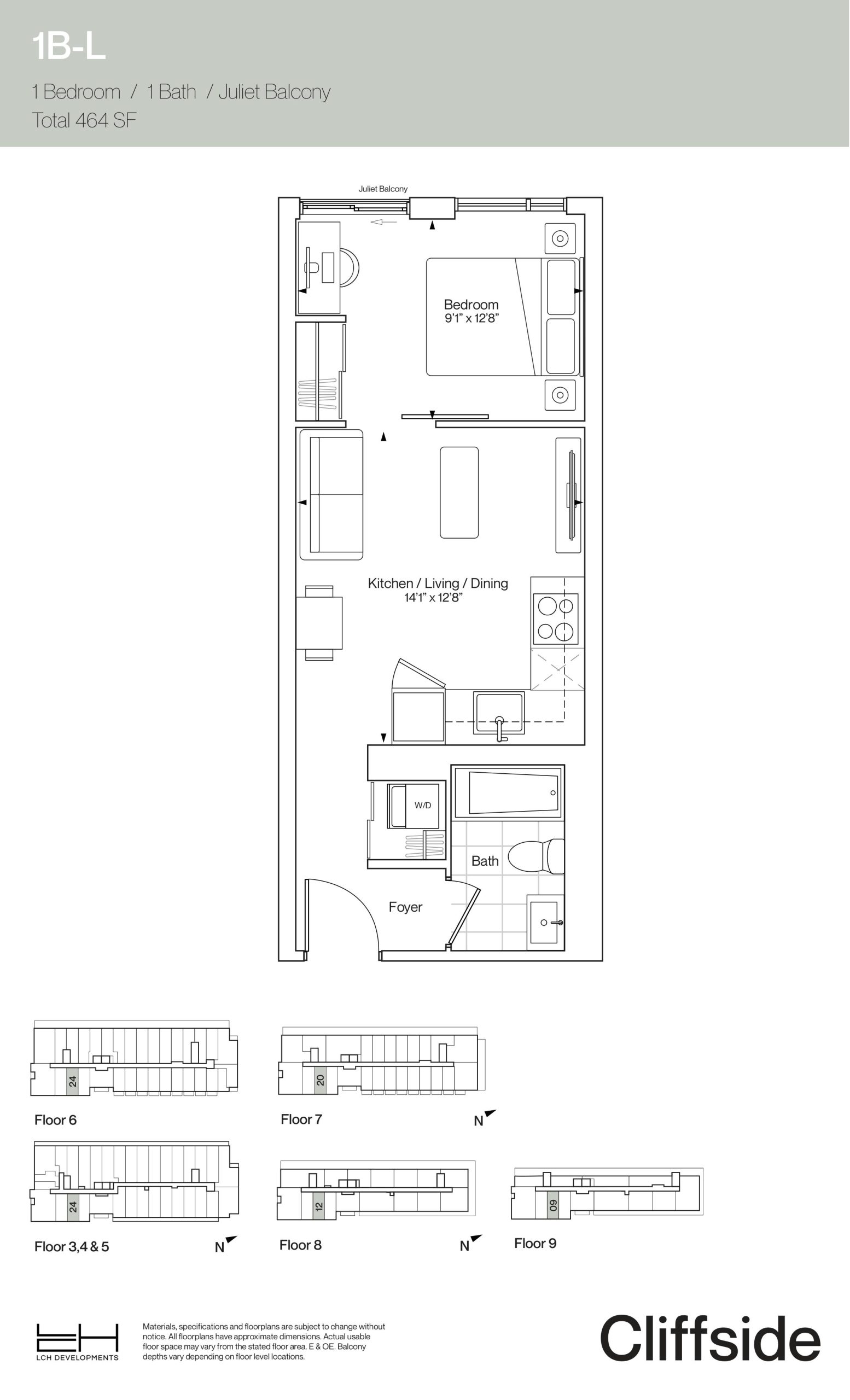 1B-L floor plan