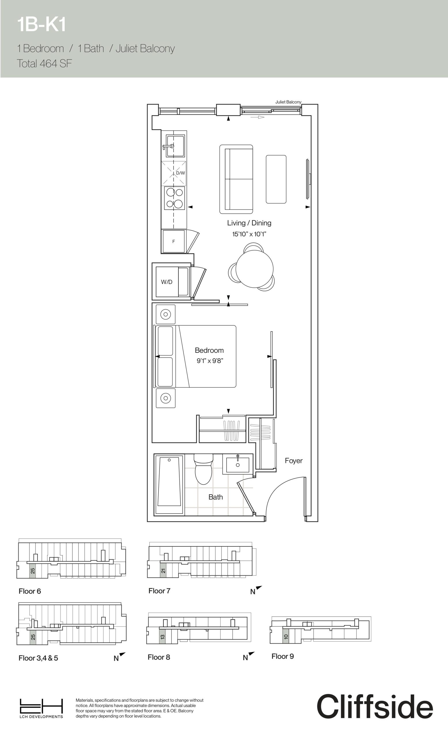 1B-K1 floor plan