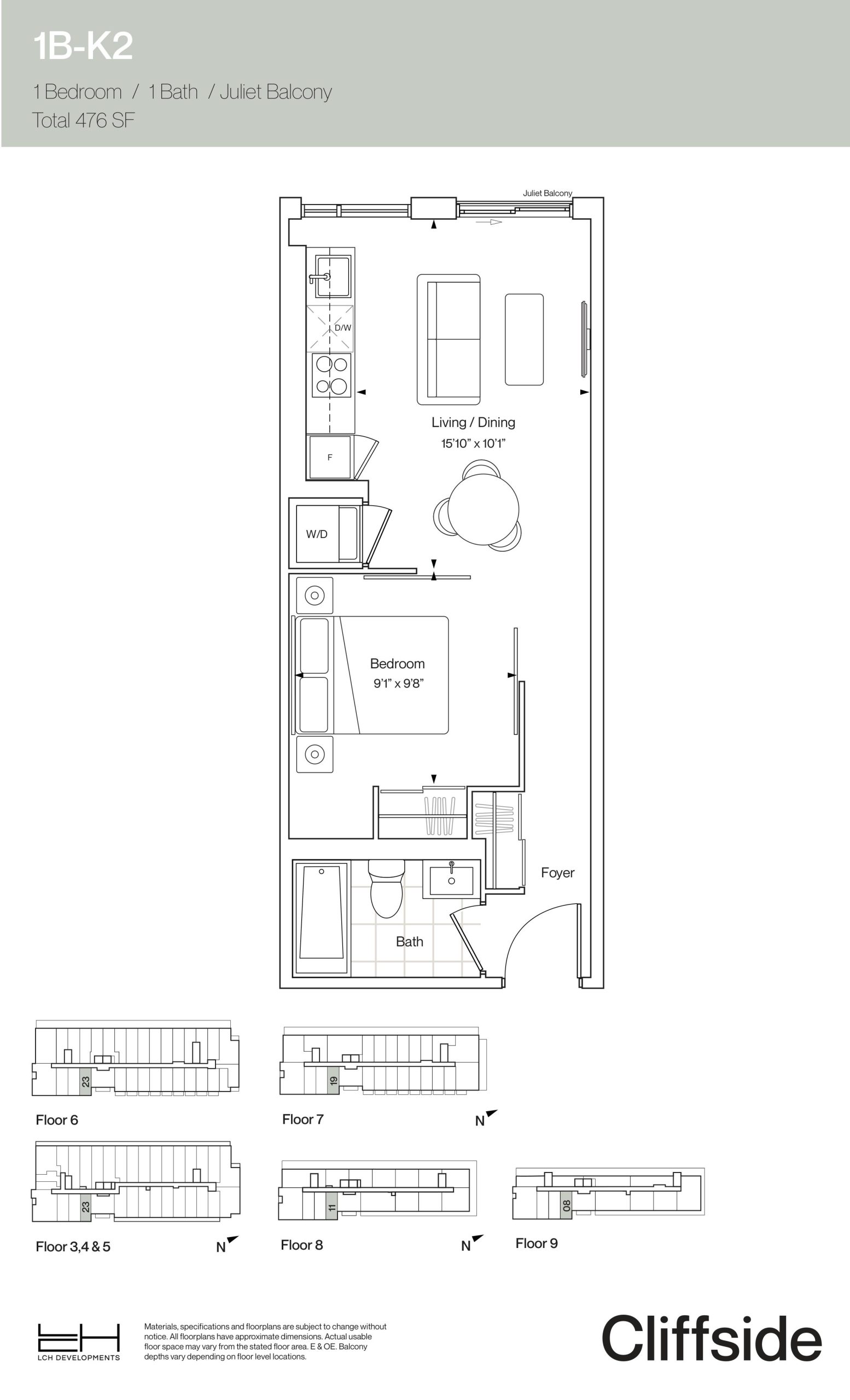 1B-K2 floor plan