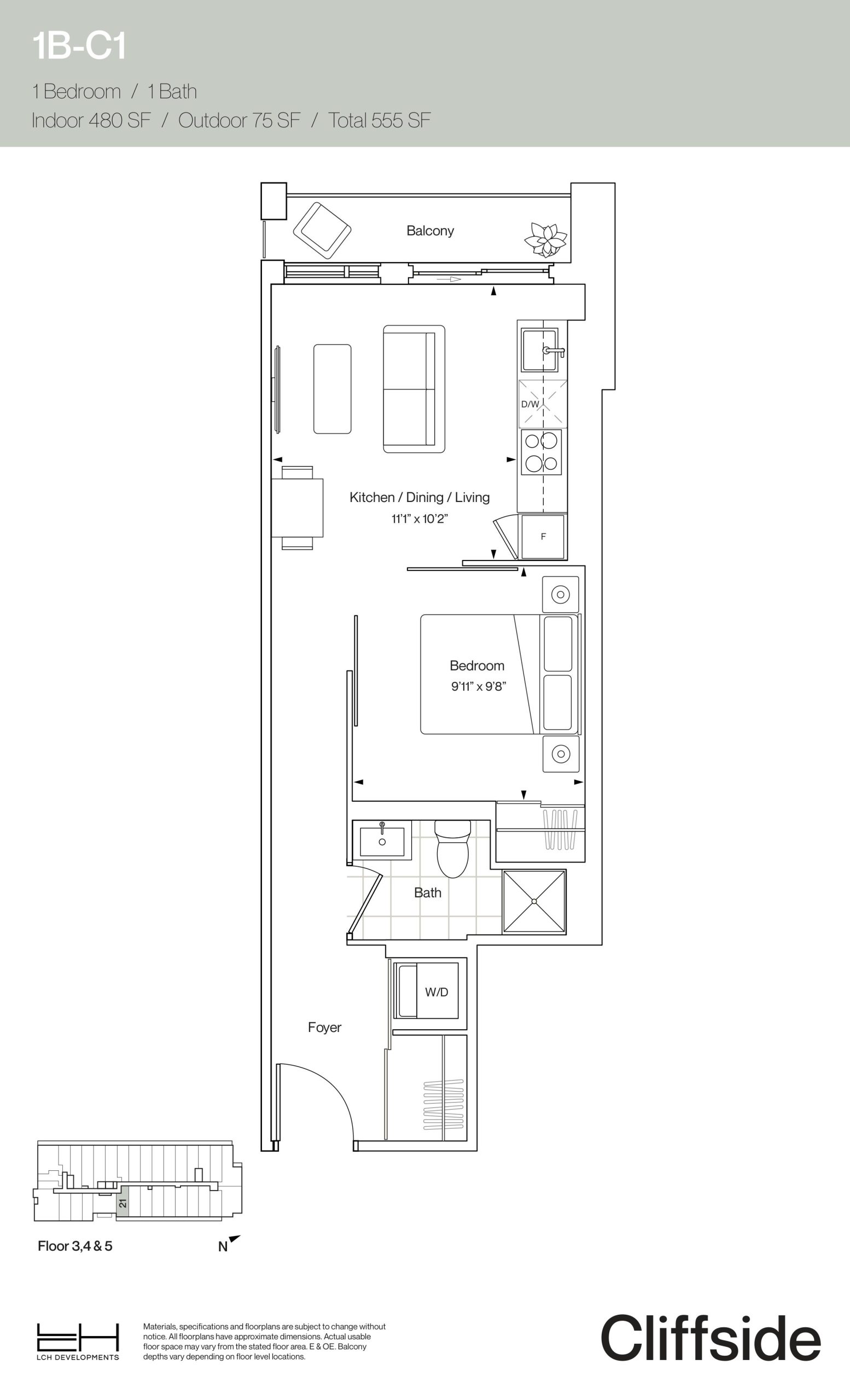 1B-C1 floor plan
